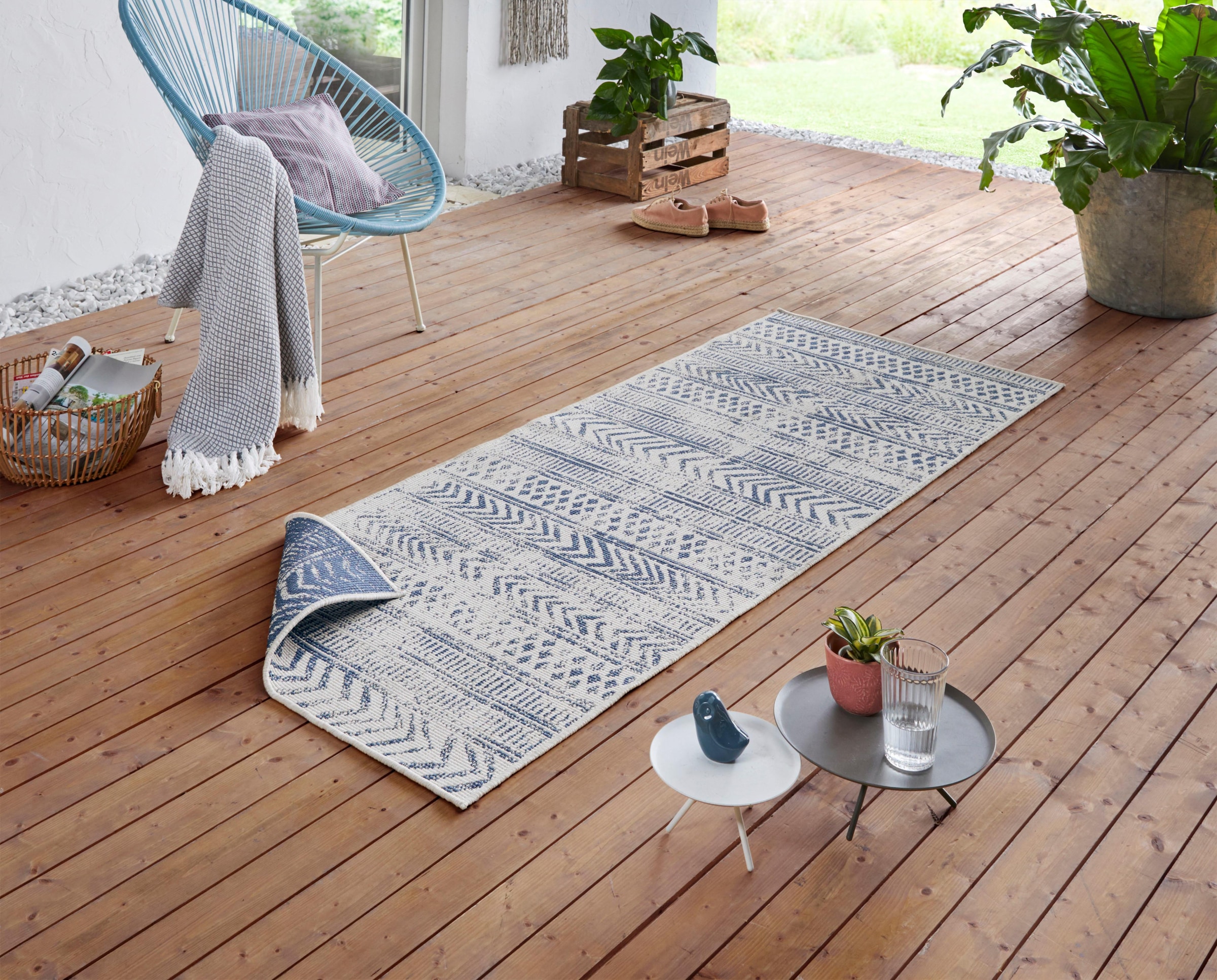 HANSE Home Teppich »BIRI Wendeteppich«, rechteckig, 5 mm Höhe, In-& Outdoor günstig online kaufen