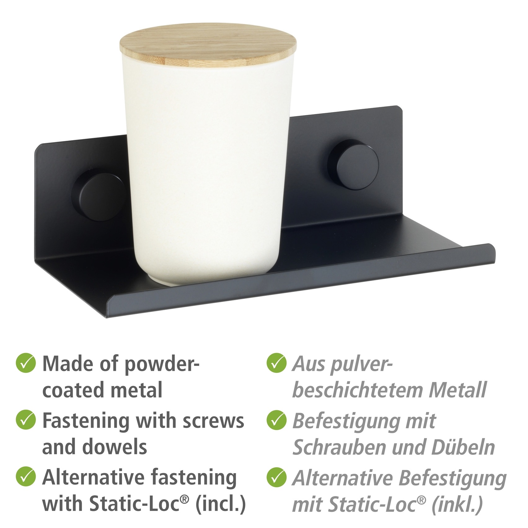WENKO Küchenregal »Modell Jet S«, Regal für die Wand, Industrial Style, pul günstig online kaufen