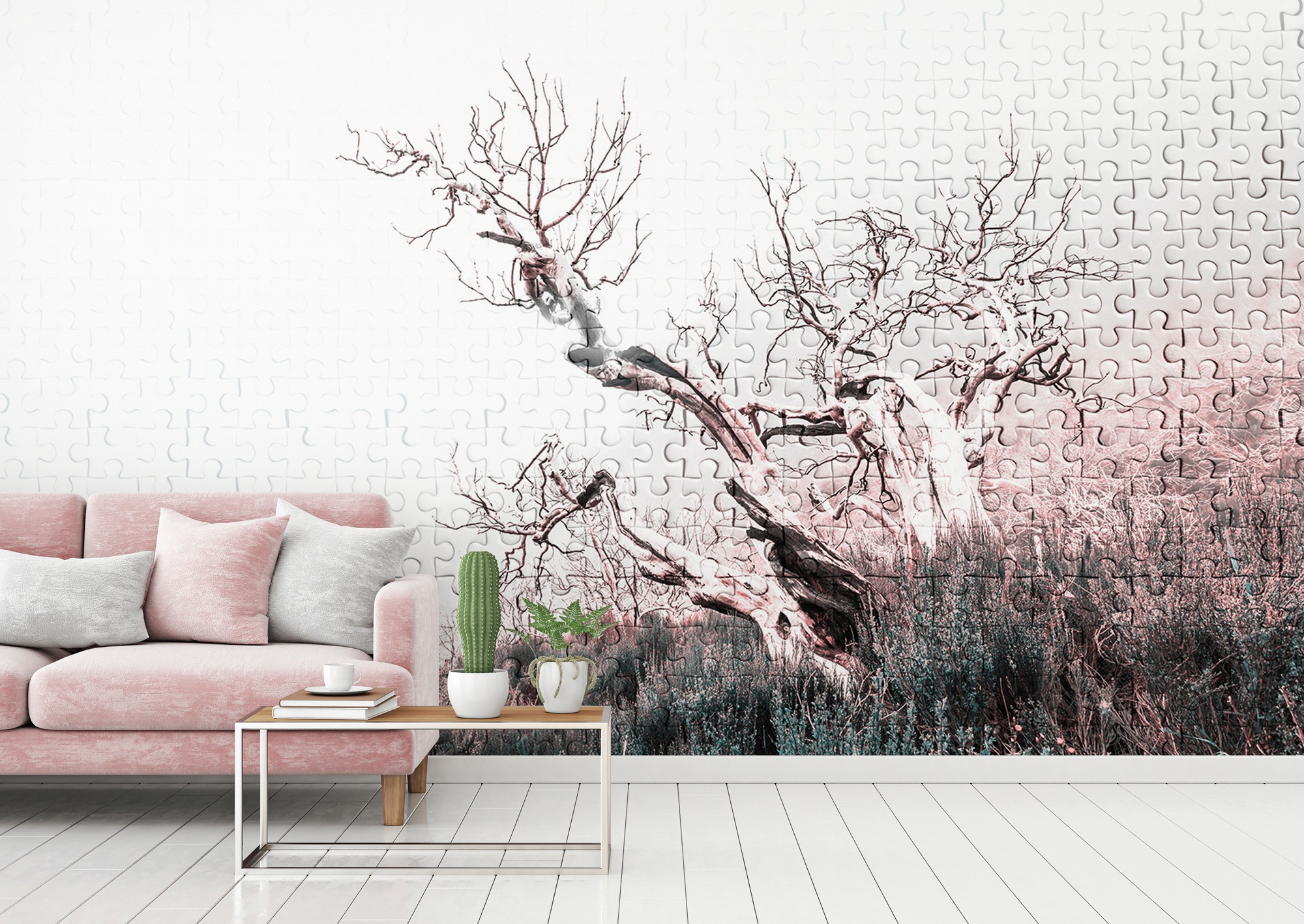 Architects Paper Fototapete »Atelier 47 Death Tree Puzzle 2«, Wald, Vlies, Wand, Schräge, Decke