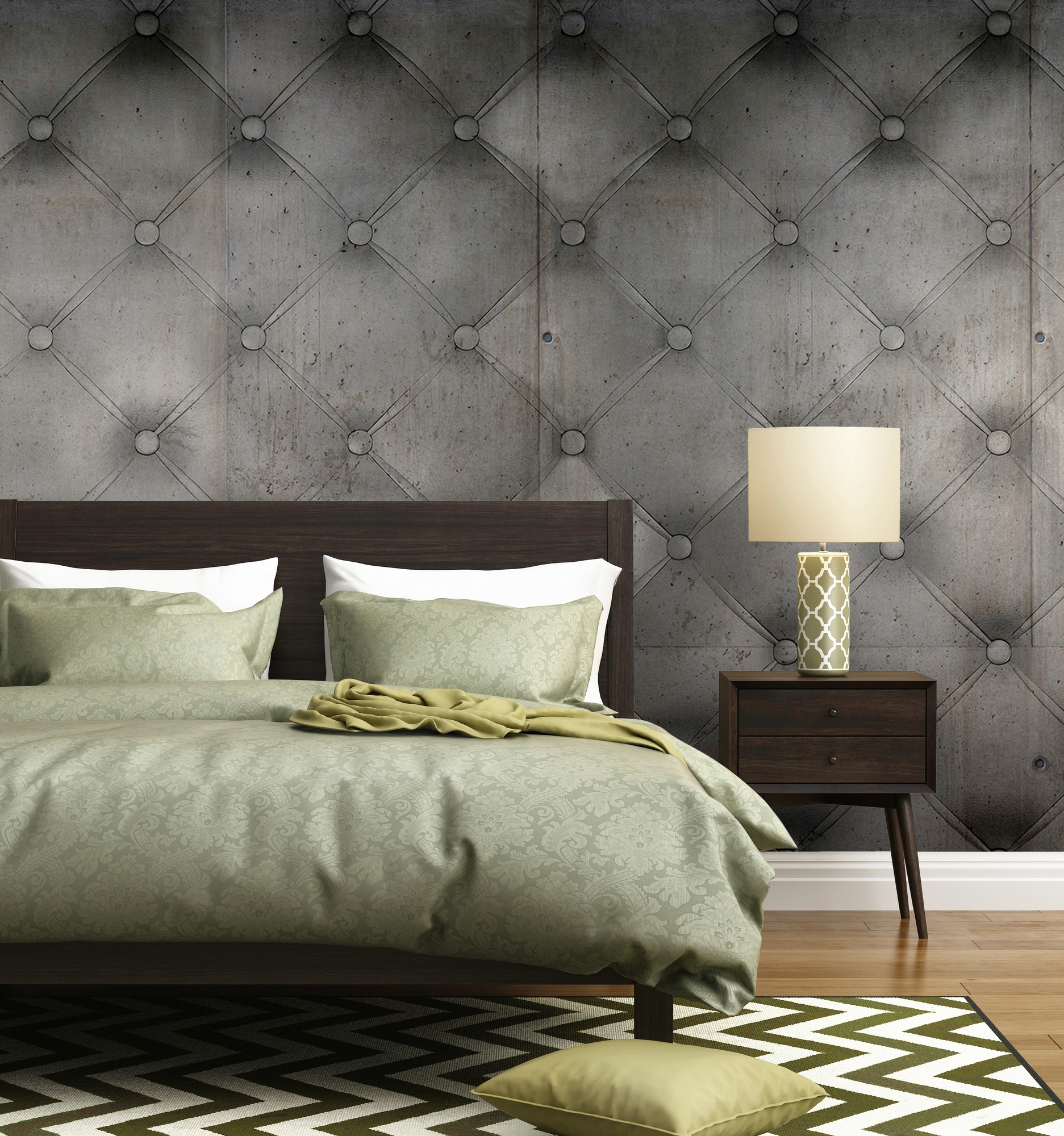 Architects Paper Fototapete »Atelier 47 Cushion Artwork 1«, Lederoptik, Vlies, Wand, Schräge, Decke