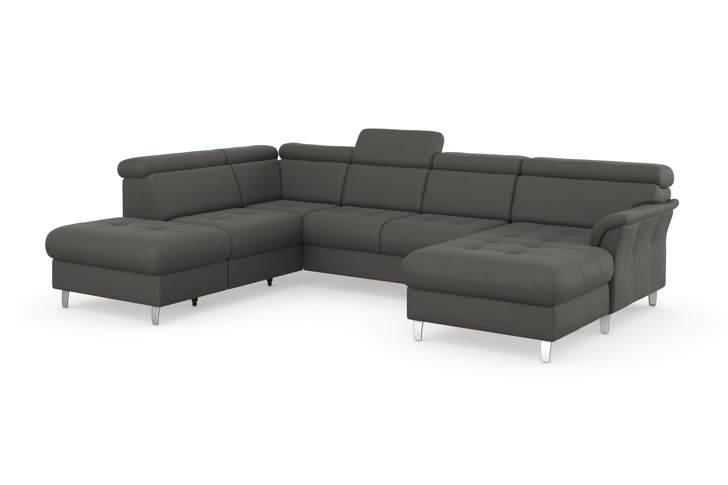 sit&more Wohnlandschaft »Marano U-Form«, inklusive Kopfteilverstellung, wahlweise mit Bettfunktion, Bettkasten