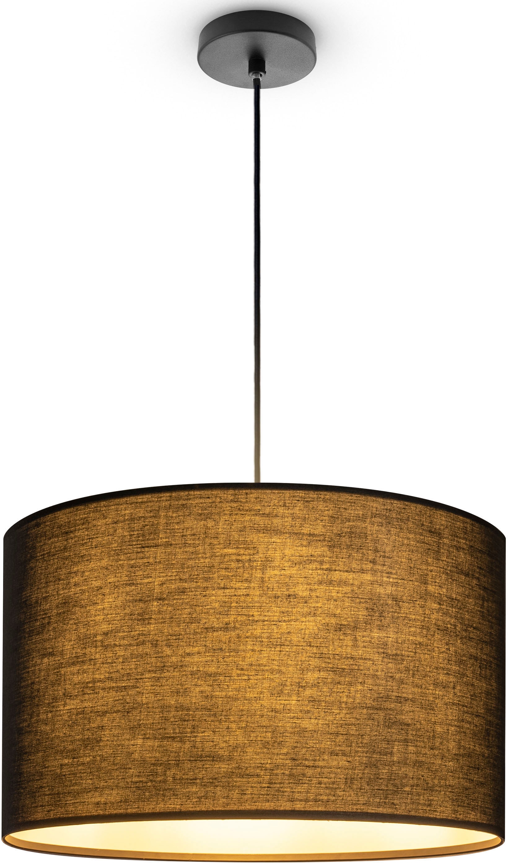 Paco Home Pendelleuchte »HUGO UNI COLOR«, 1 flammig, Leuchtmittel E27 | ohne Leuchtmittel, Deckenlampe LED Wohnzimmer Und Schlafzimmer, Unifarben, Deko E27