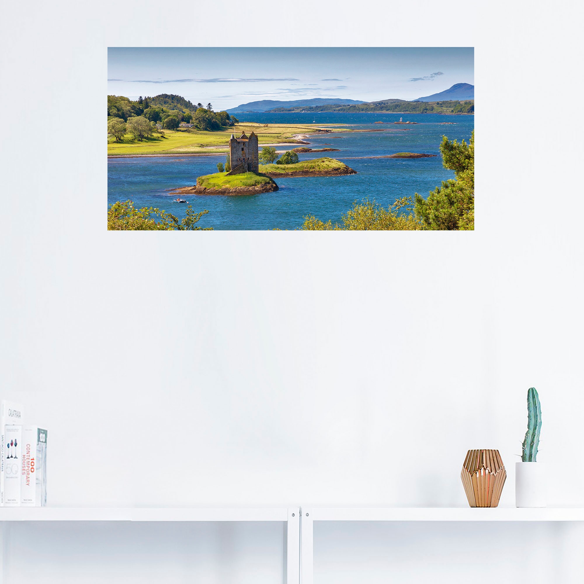 Artland Wandfolie »Castle Stalker am Loch Linnhe«, Gebäude, (1 St.), selbstklebend