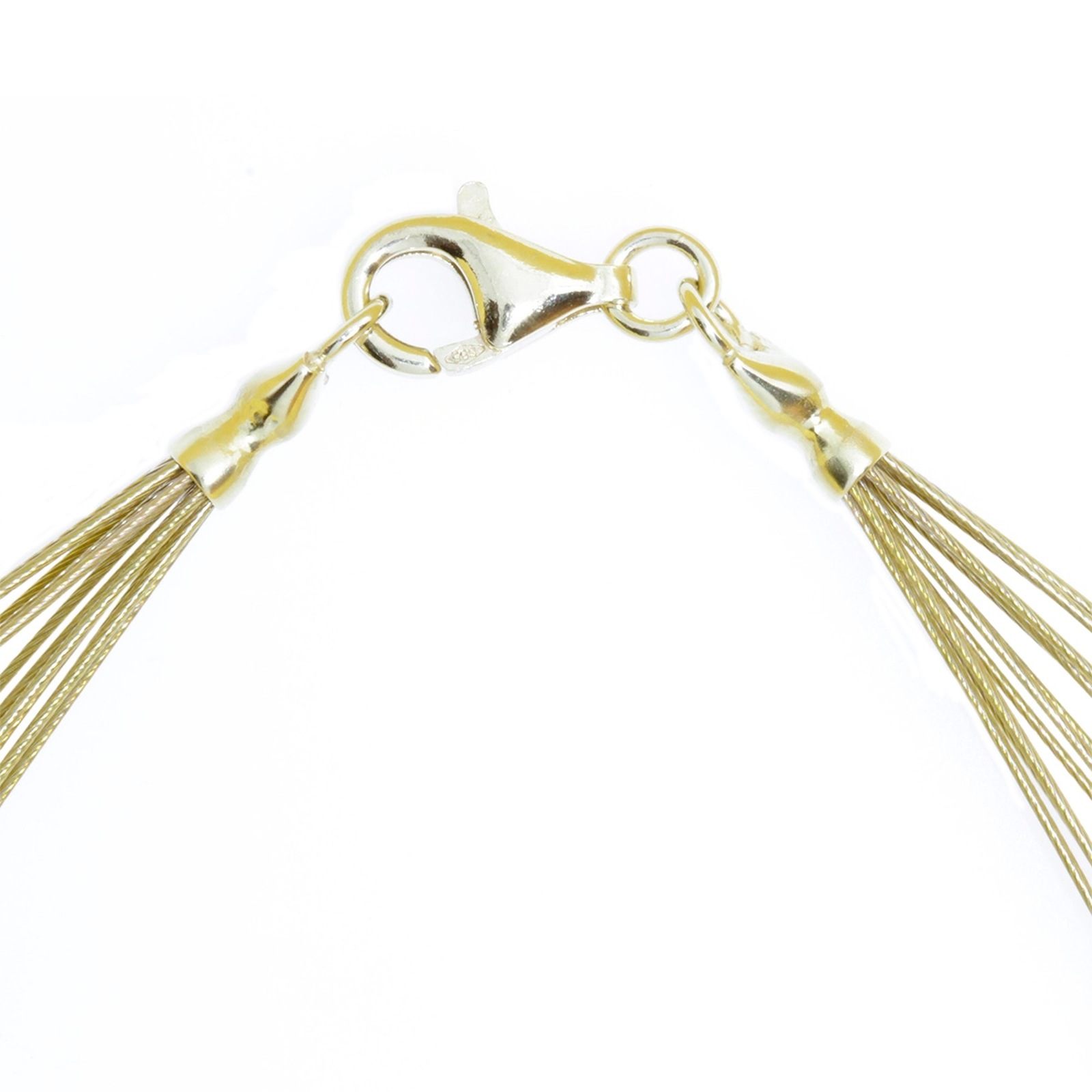 OSTSEE-SCHMUCK Halsreif »Ostsee-Schmuck Halsreif Nyloncollier 13-reihig -goldfarben-«, (1 tlg.)