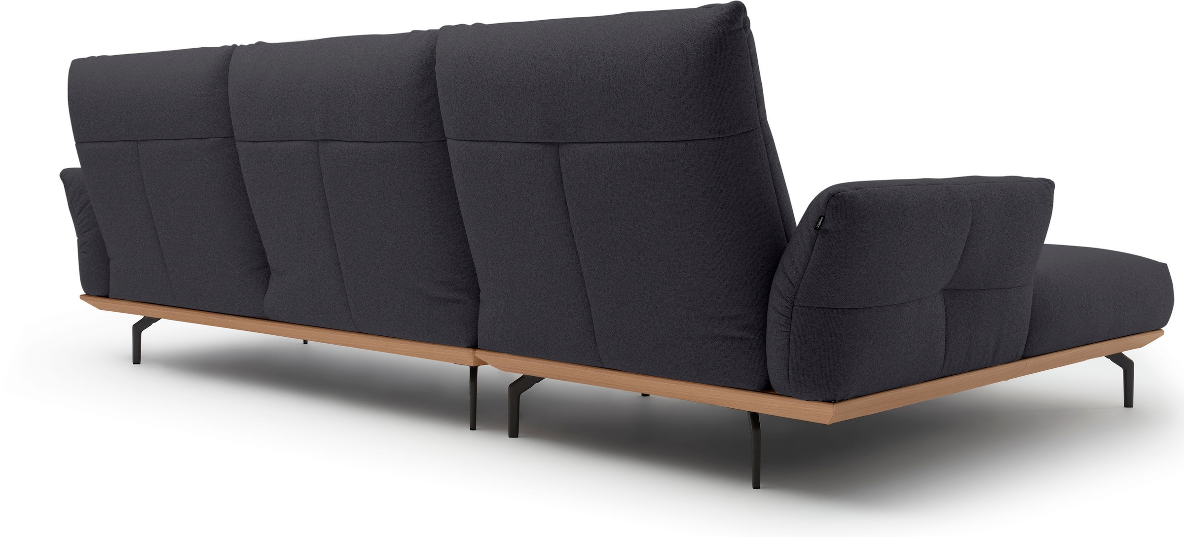 Creation BY ROLF BENZ Ecksofa »CR.460«, Sockel in Eiche, Winkelfüße in Umbragrau, Breite 318 cm