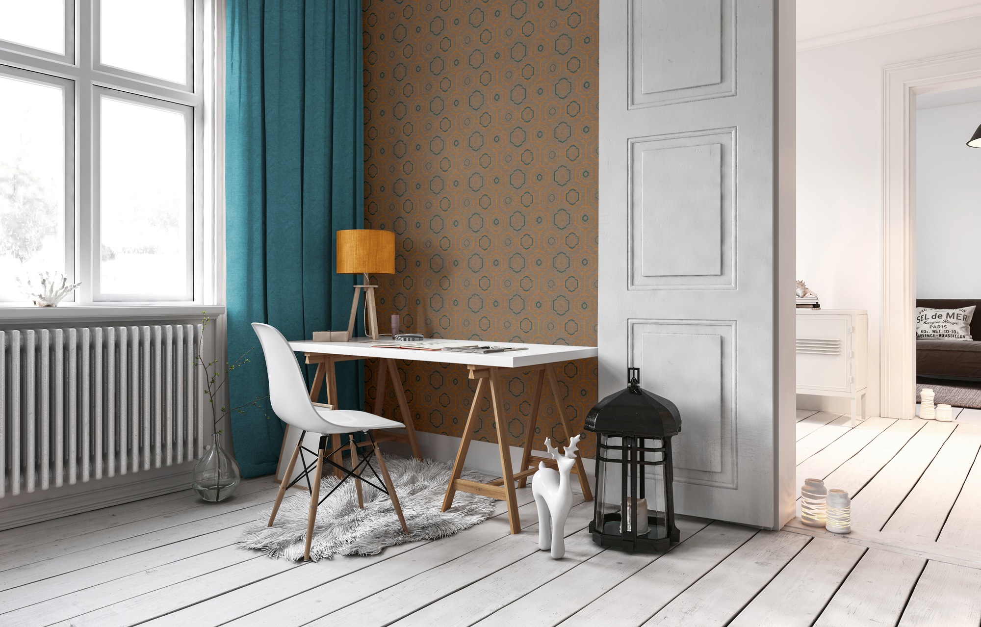 A.S. Création Vliestapete »Ethnic Origin geometrisch grafisch« gemustert | geometrisch | grafisch leicht strukturiert Tapete Geometrisch Tapeten Wohnzimmer Schlafzimmer Küche lau Design