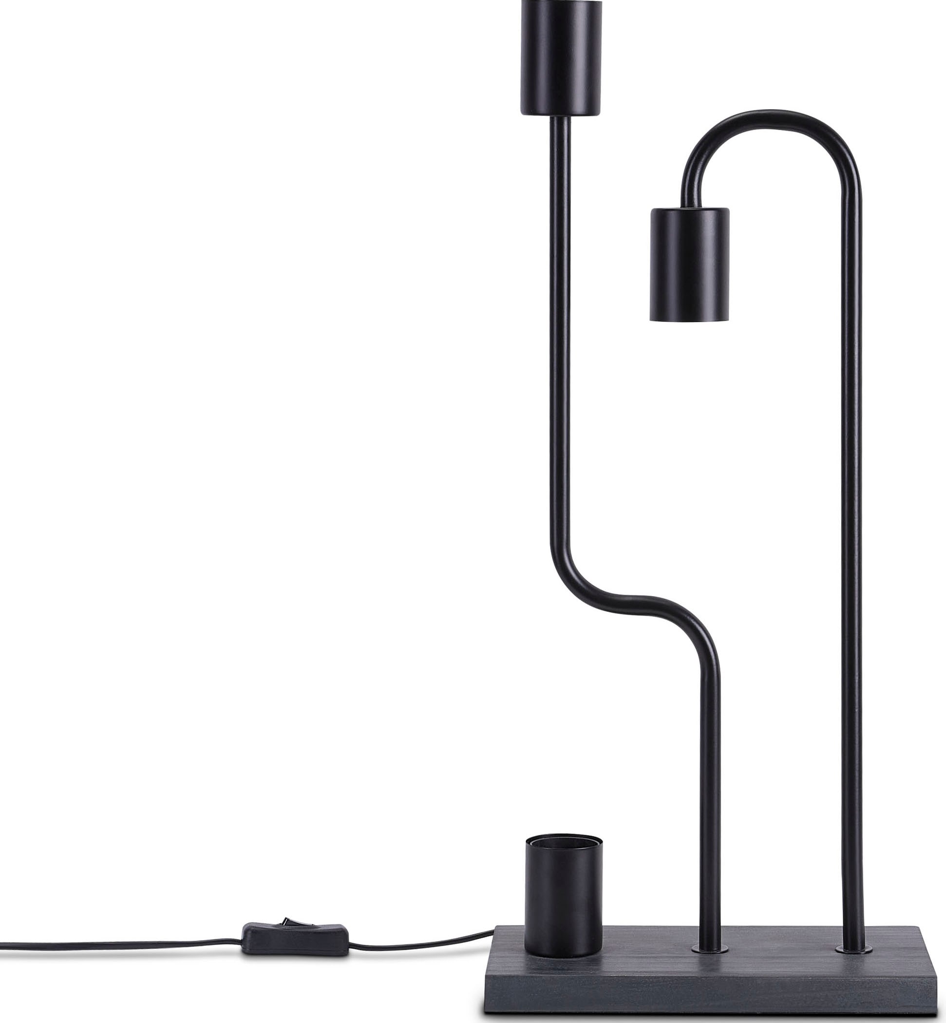 PACO HOME Tischleuchte "GERALT", schwarz, H: 53cm