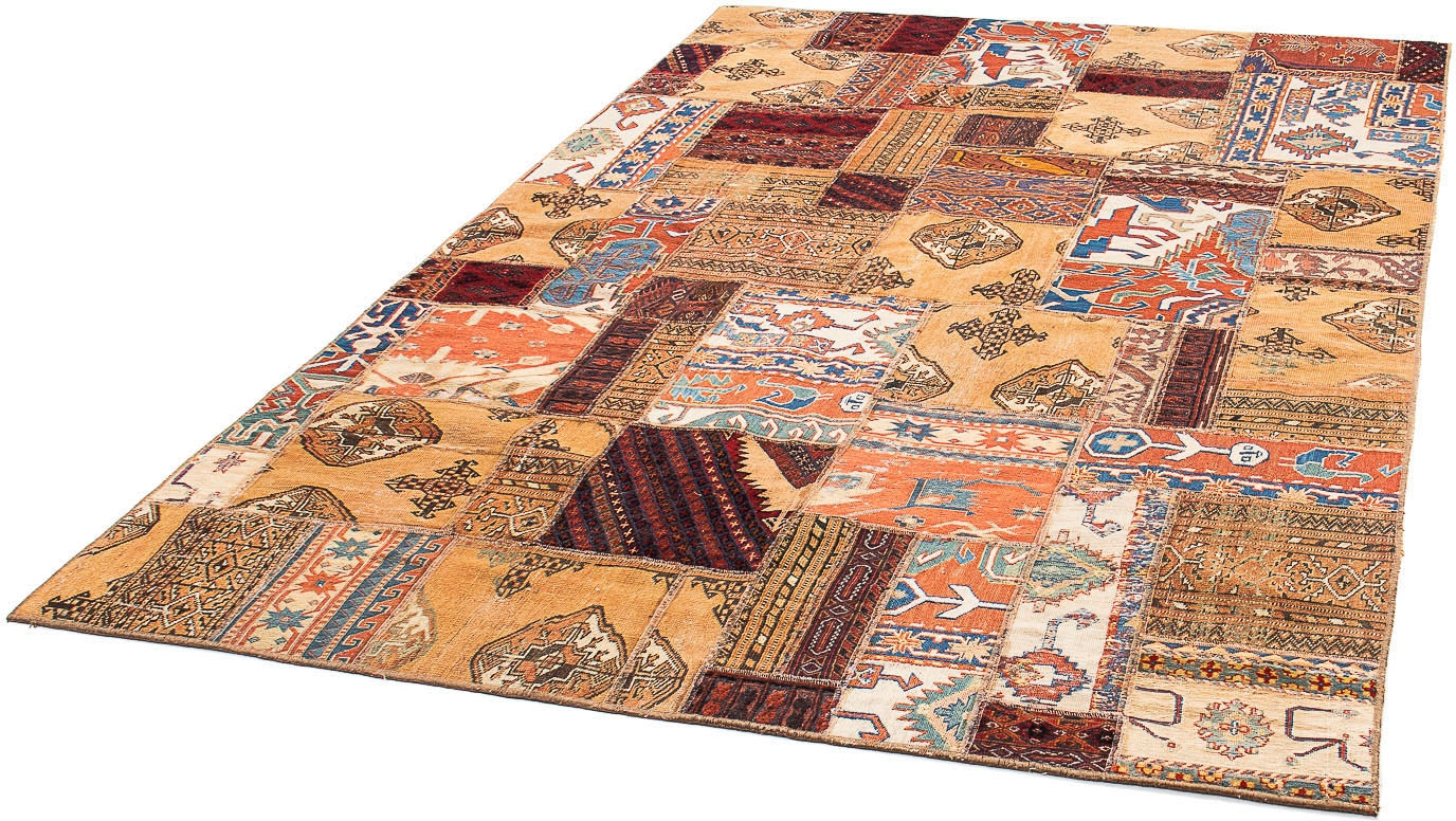 morgenland Wollteppich »Patchwork Patchwork 298 x 155 cm«, rechteckig, 4 mm günstig online kaufen