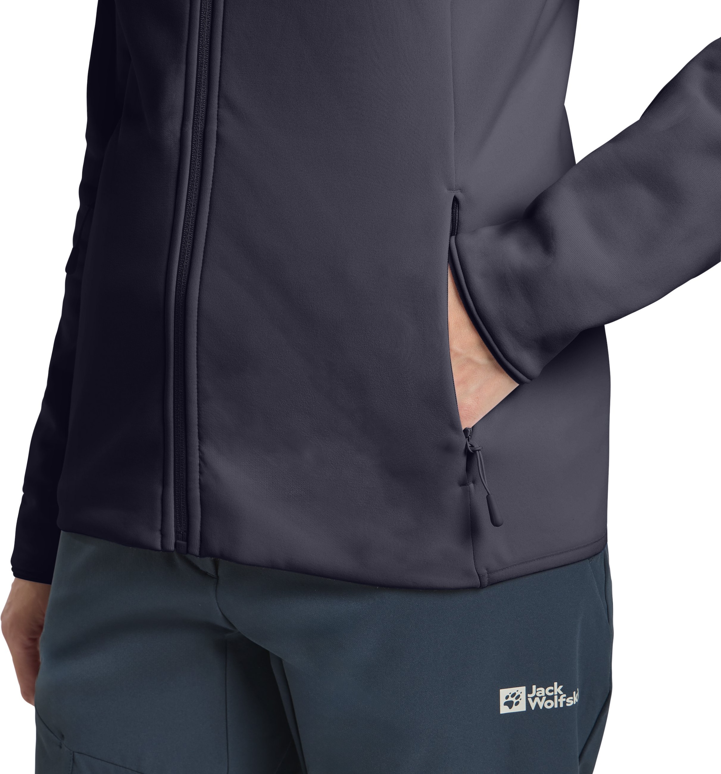 Jack Wolfskin Fleecejacke »BAISELBERG HOODED FZ W« mit Kapuze