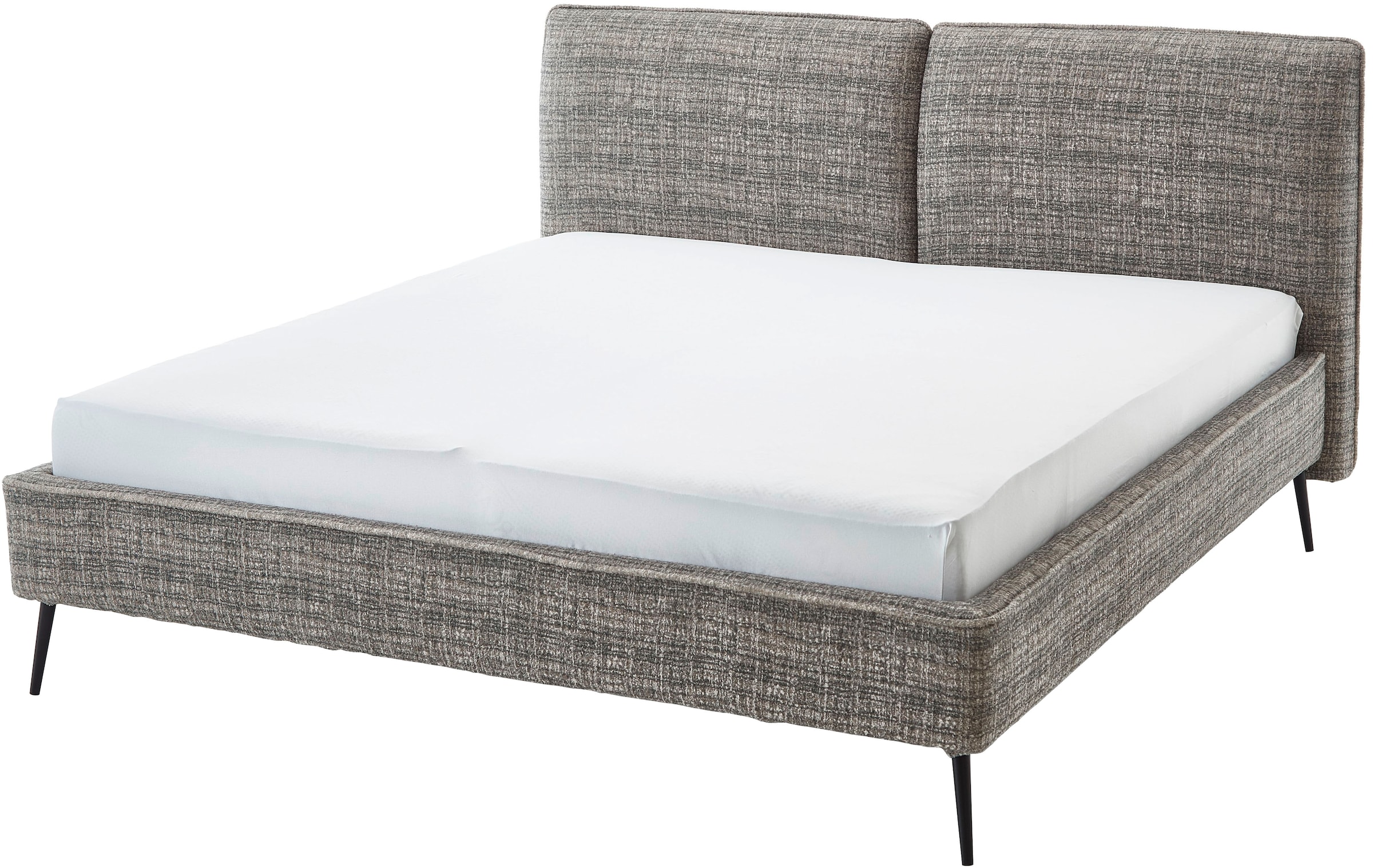 meise.möbel Polsterbett »Infinity erhältlich in verschiedenen Farben und Breiten« mit schwarzen Metallfüßen