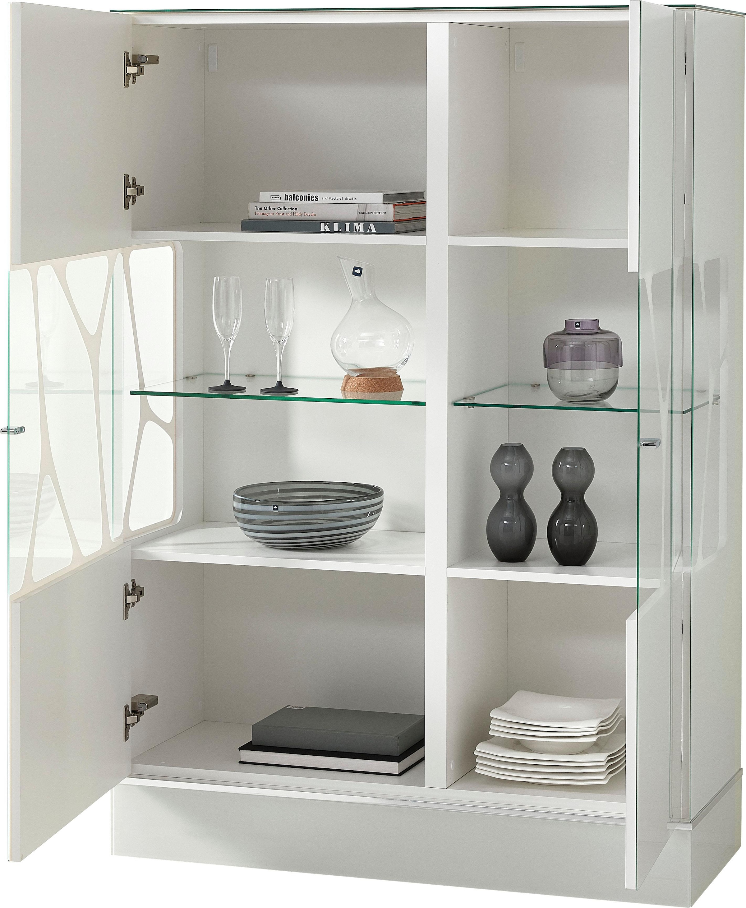 LEONARDO Highboard »CUBE«, mit Genetics, wahlweise mit Beleuchtung, Höhe 157 cm