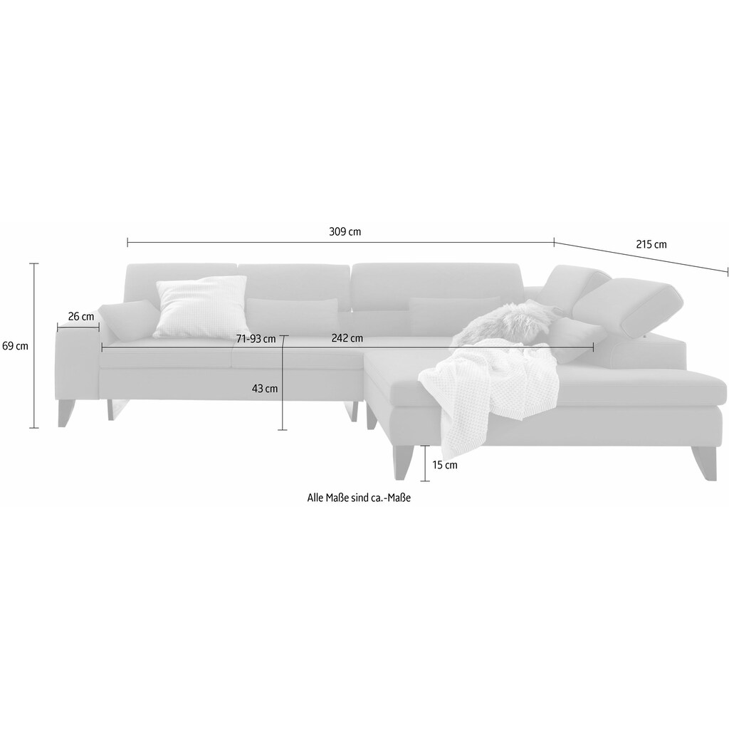 GALLERY M branded by Musterring Ecksofa »Felicia L-Form«