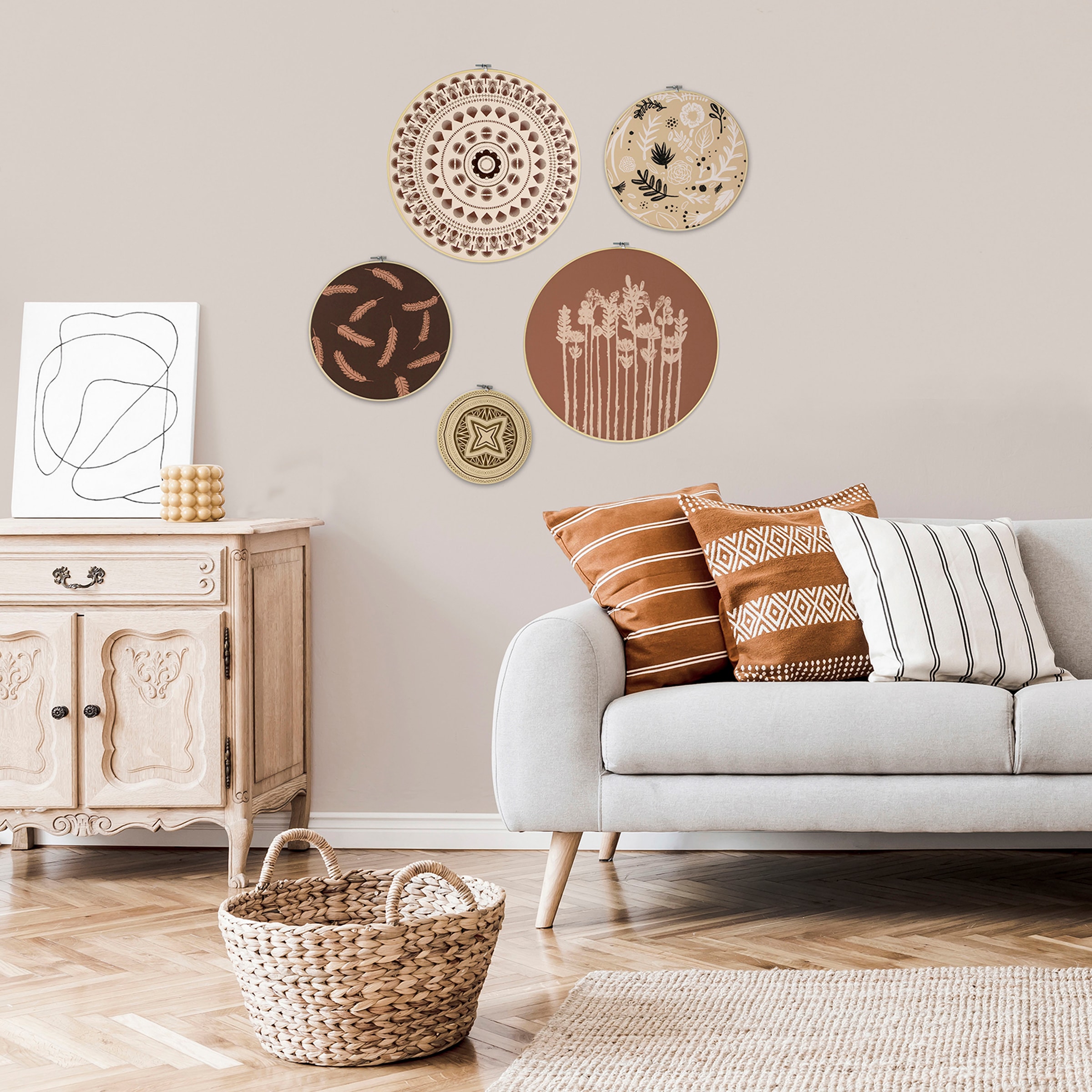 Art for the home Mehrteilige Bilder »Art for the Home Ibiza Vibes Wanddeko Set of 5«, (Set, 5 St.)