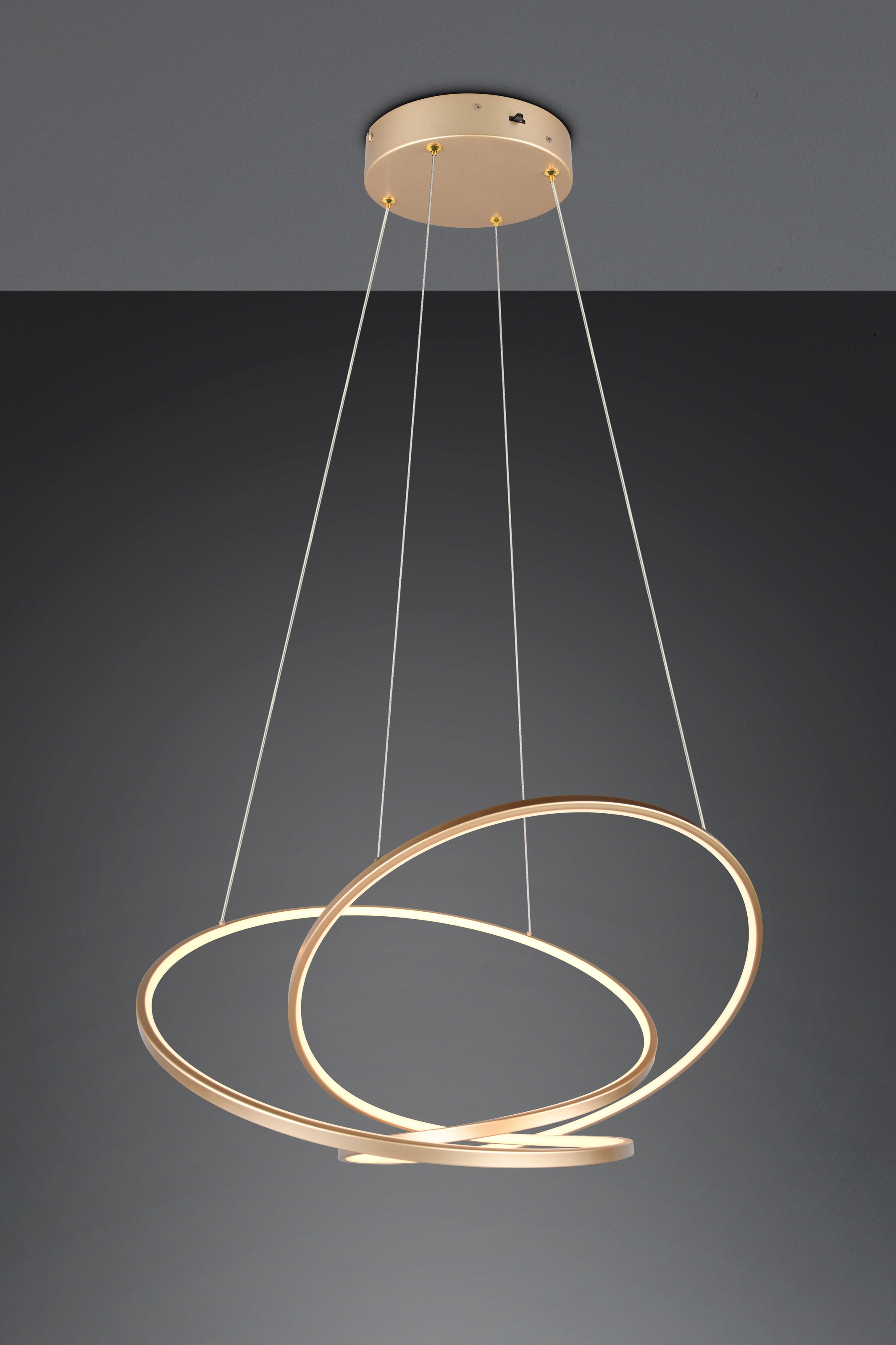 TRIO Leuchten LED Pendelleuchte »DARVIN, LED Hängelampe 52W 6700 Lumen, dimmbar, Lichtfarbe einstellbar«, 1 flammig, Leuchtmittel LED-Board | LED fest integriert, CCT 2300/3000/4000K warmweiß-kaltweiß, höhenverstellbar bis max 150cm