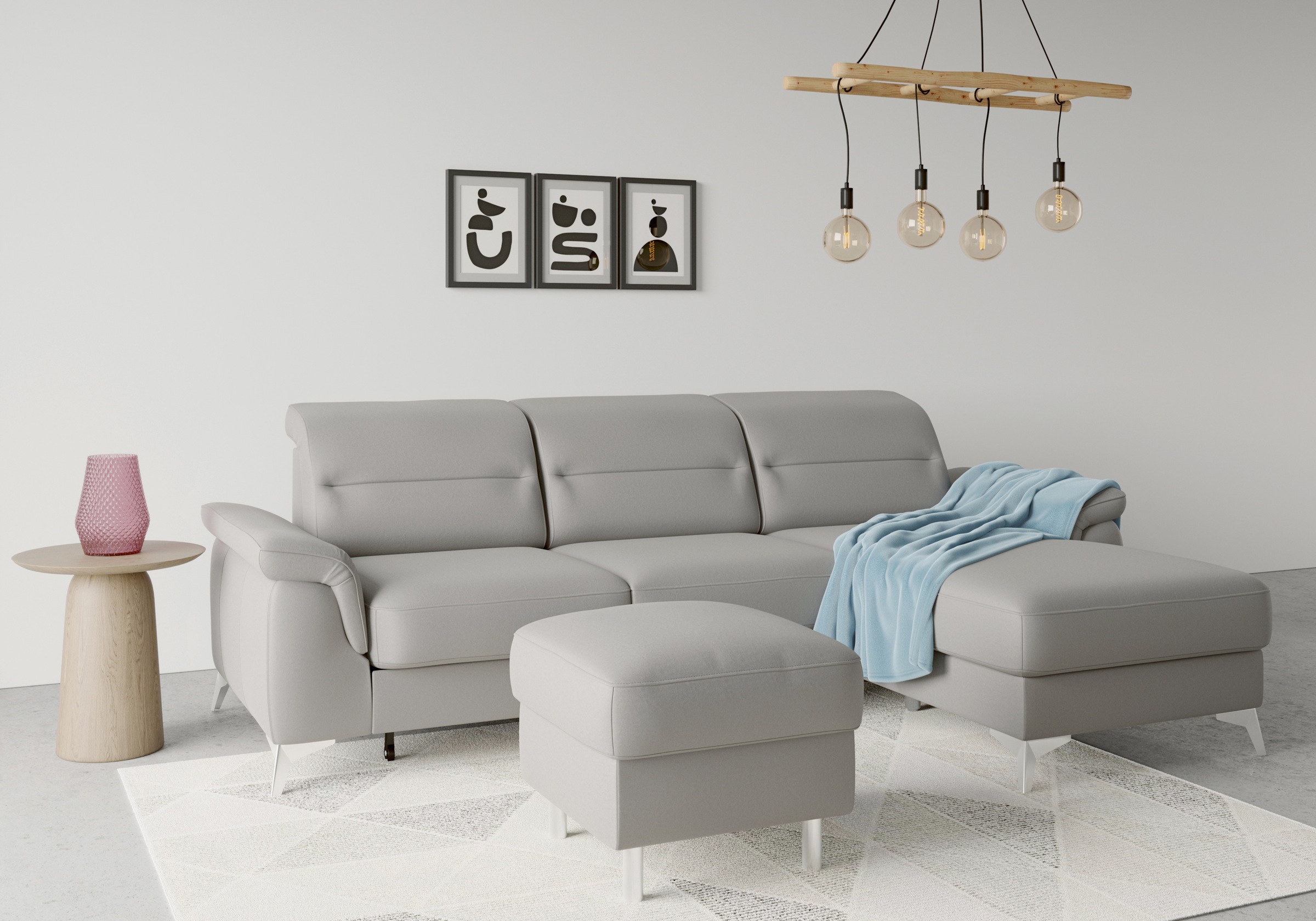 sit&more Ecksofa »Sinatra L-Form«, mit Recamiere, optinal mit Kopfteilverstellung und Armteilfunktion