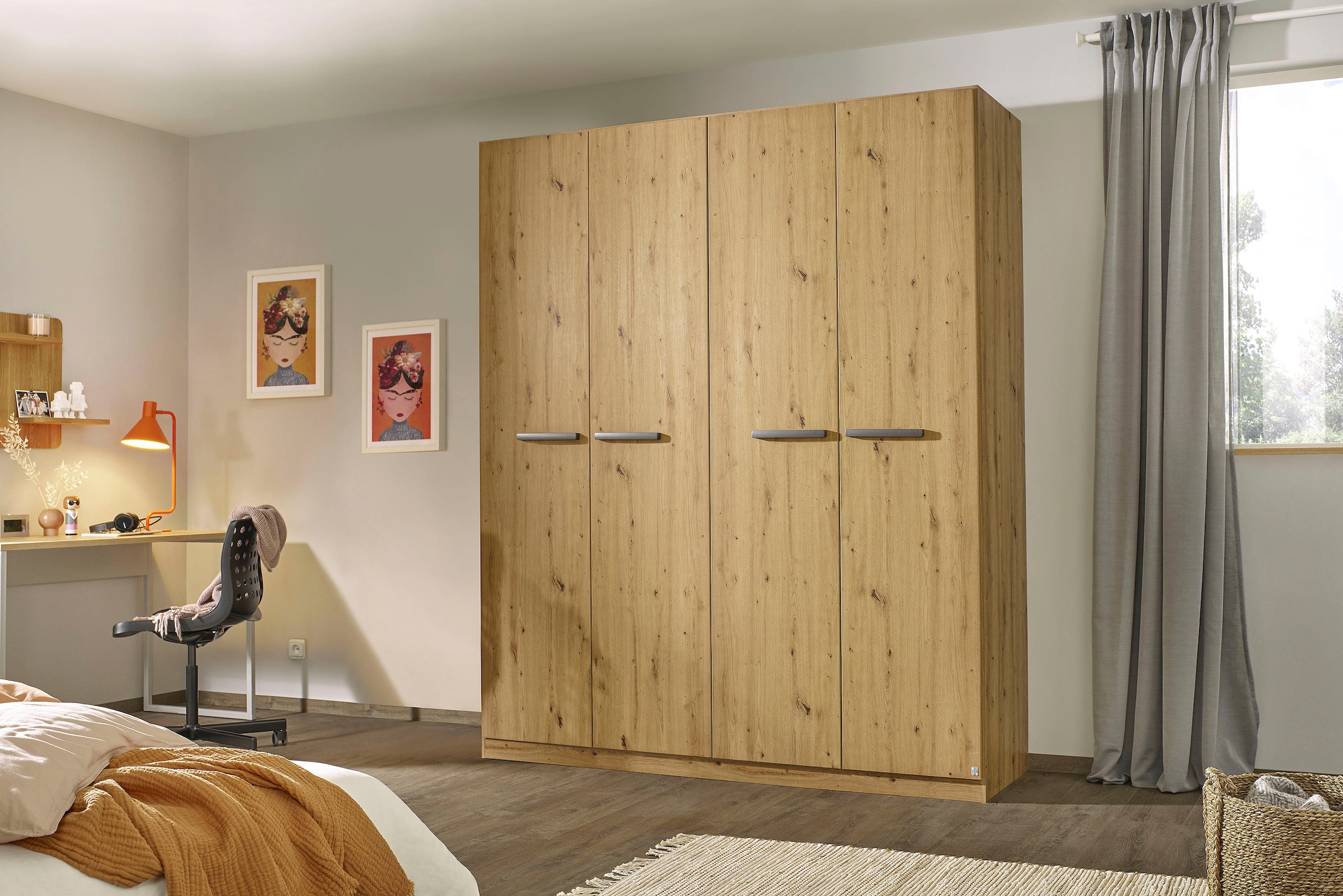 rauch Drehtürenschrank »Kleiderschrank Schrank Garderobe Garderobenschrank Stauraumwunder MODI«, optional mit Spiegel MADE IN GERMANY