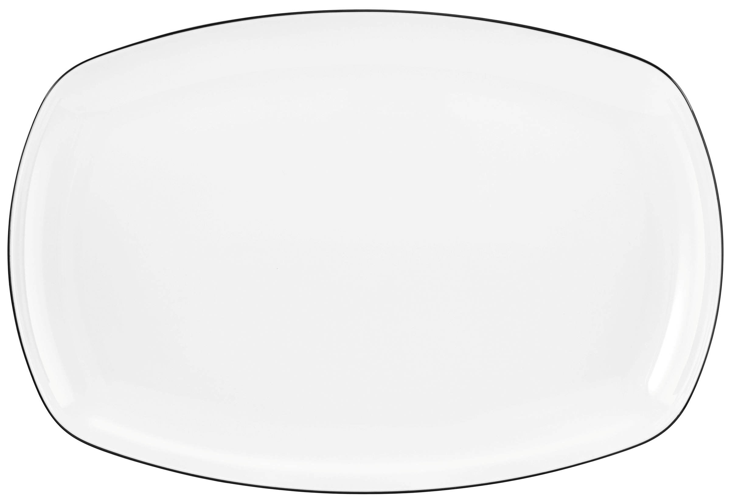Seltmann Weiden Servierplatte »Lido Black Line«, (1 tlg.), Platte eckig günstig online kaufen