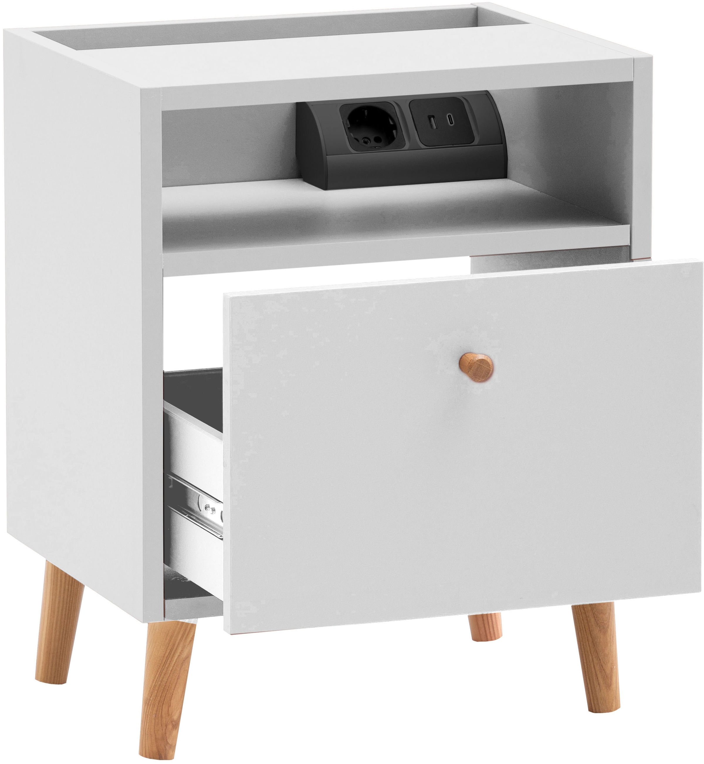 Schildmeyer Nachtschrank »Bjarne, Nachtschrank, Made in Germany, B: 40,2 cm« 1 Stk. tlg. Solide Verarbeitung - Dieses Produkt ist in Deutschland gefertigt