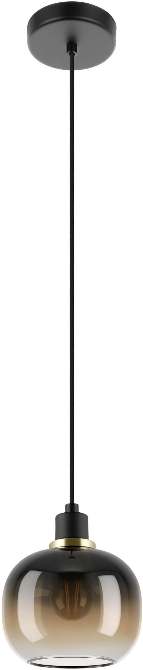 EGLO Hängeleuchte »OILELLA Pendellampe - Stahl - E27 - 1X40W - IP20« E27 1 Stk. Hängelampe, Deckenlampe, Wohnzimmer, Esszimmer, H110 x Ø19 cm