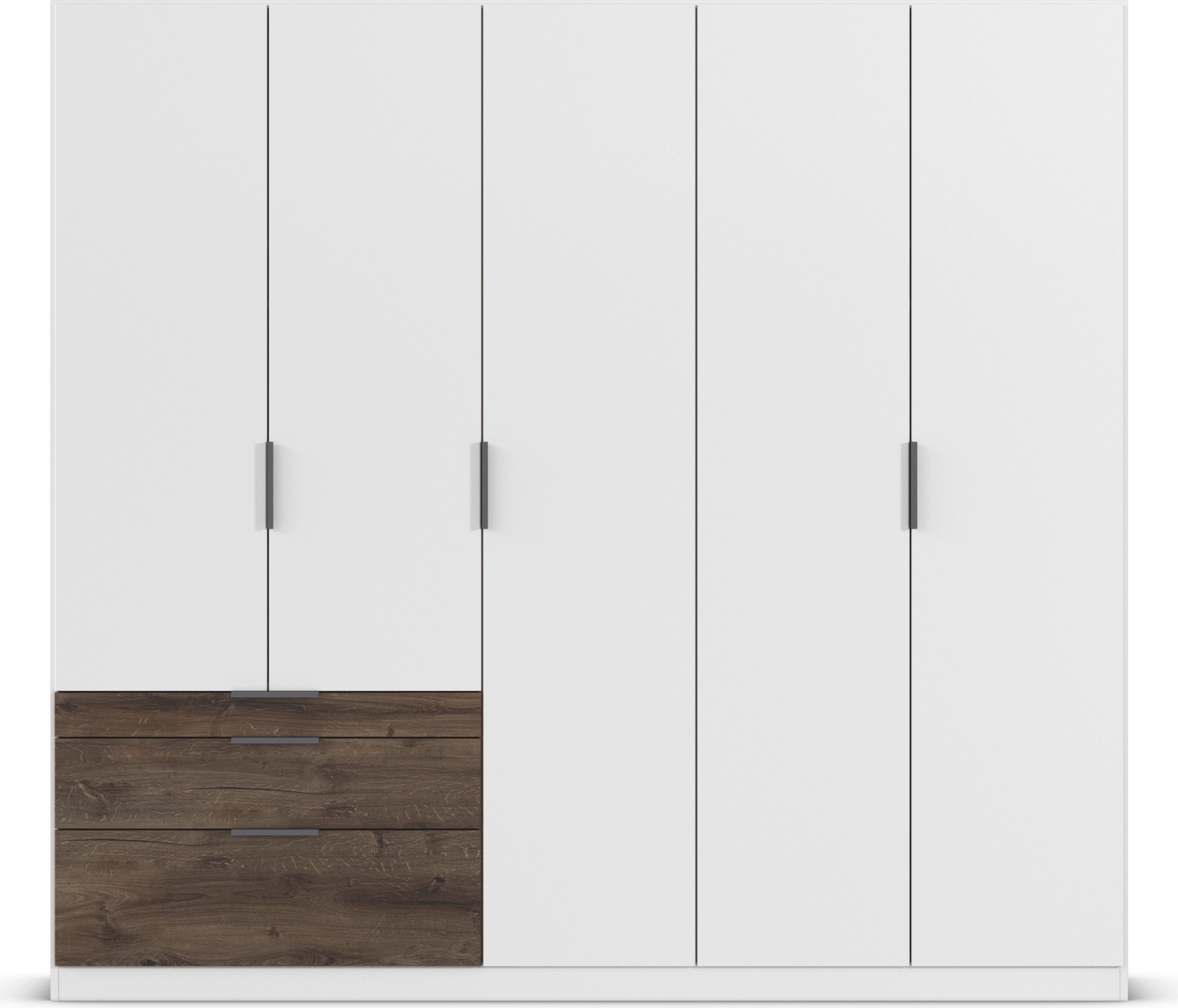rauch Kleiderschrank »Drehtürenschrank Schrank Garderobe Schlafzimmerschrank KODA«, (oberer Schubkasten mit praktischer Inneneinteilung), mit asymmetrisch angeordneten Schubladen MADE IN GERMANY