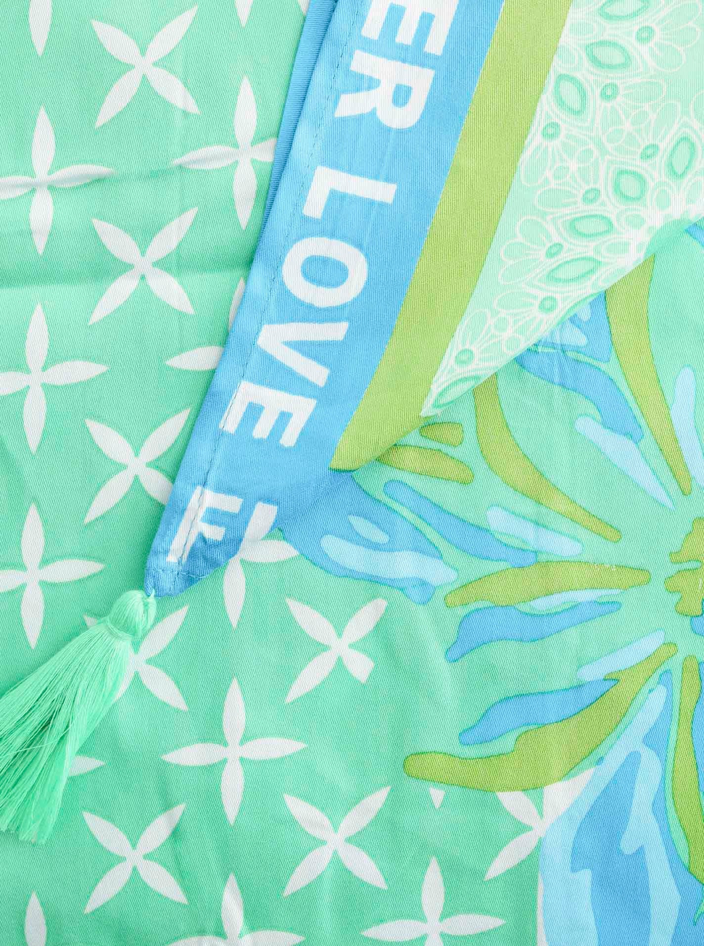 Zwillingsherz Modetuch »"Flower Love"«, mit Tasseln und farbenfrohem Vierecksmuster