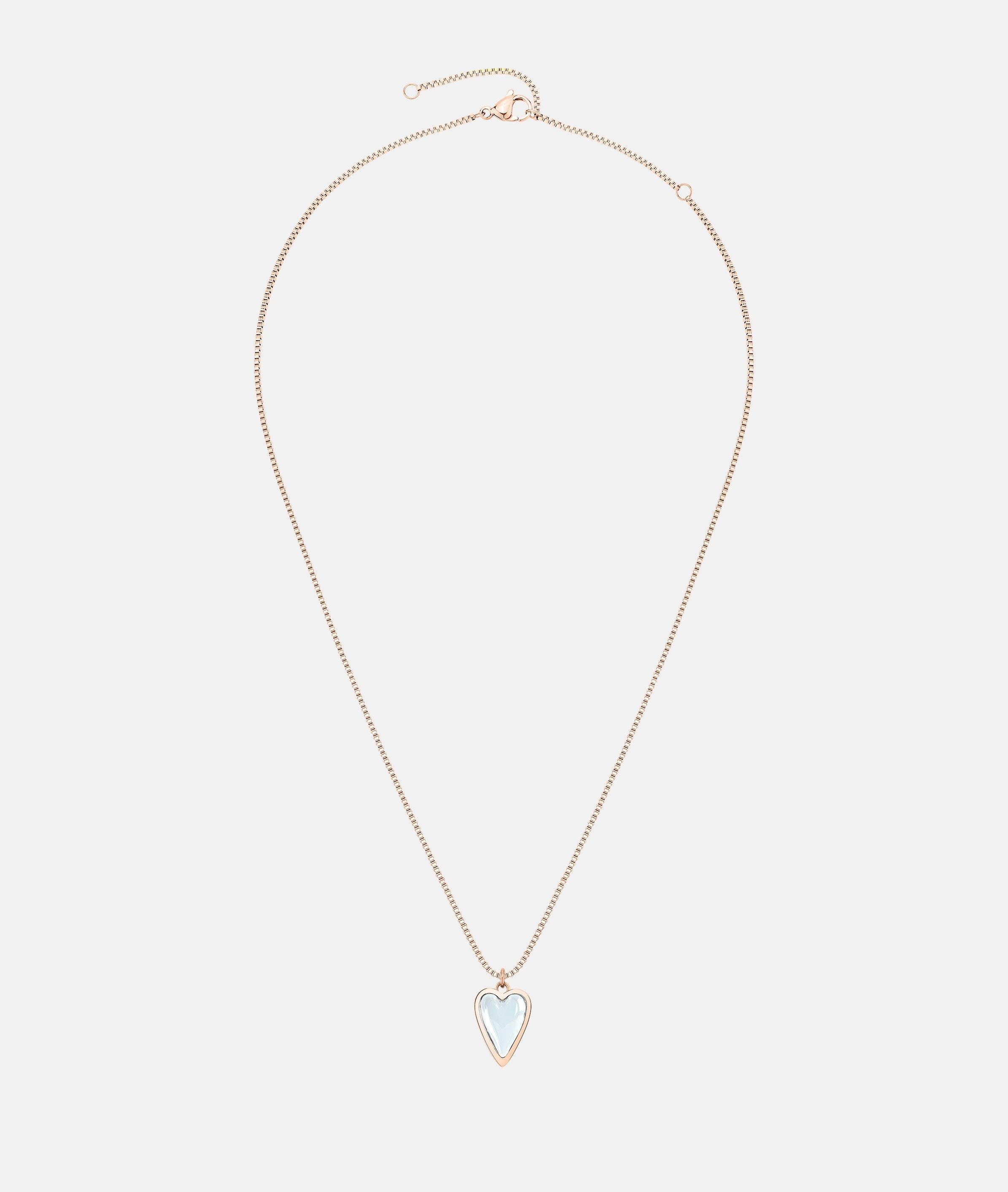 Liebeskind Berlin Kette mit Anhänger »Schmuck Geschenk Edelstahl Halskette Glass Heart« mit Glasstein