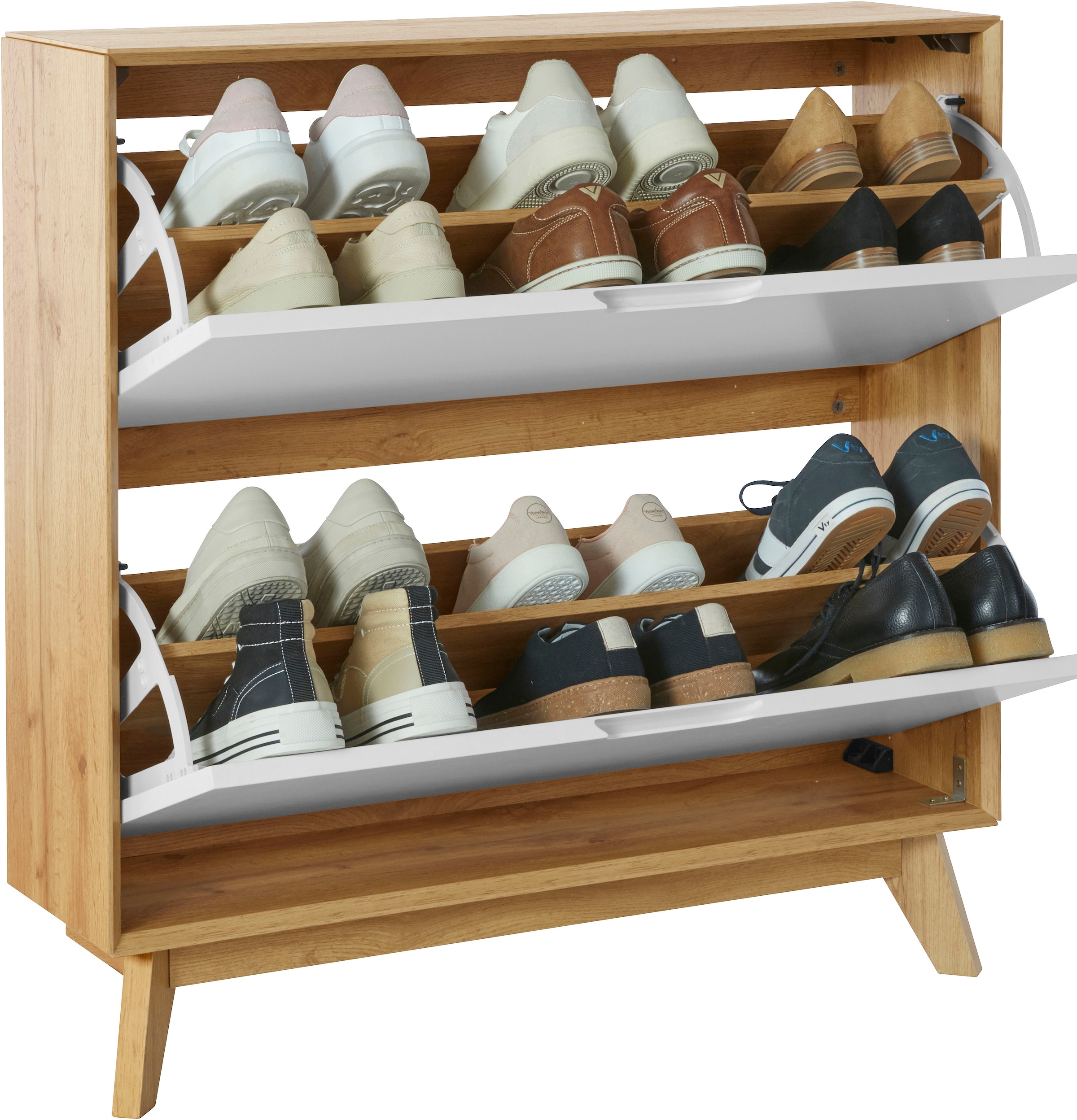 andas Schuhschrank »Pandrup«, mit 2 Klappen, ca. 8 Paar Schuhe pro Klappe, Höhe 90 cm