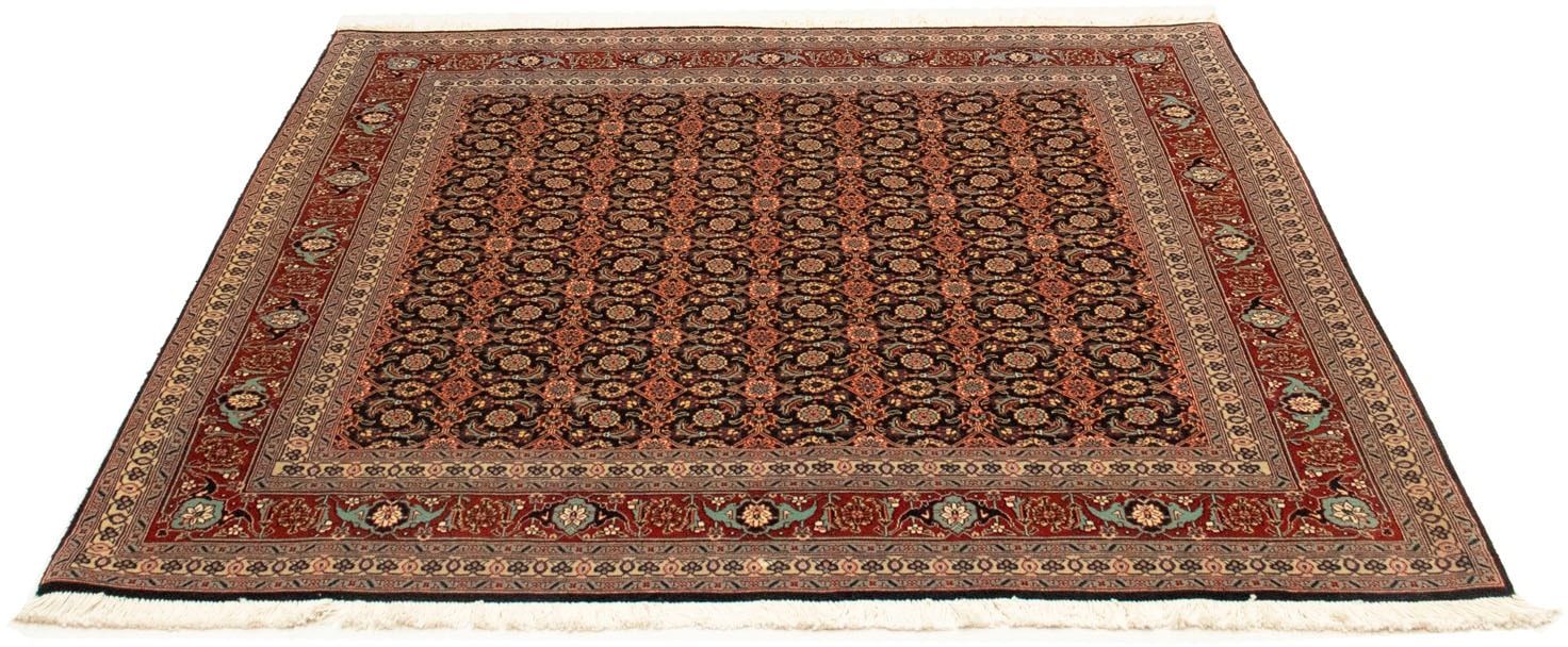 morgenland Teppich »Täbriz 50 Raj Teppich handgeknüpft blau«, rechteckig, h günstig online kaufen