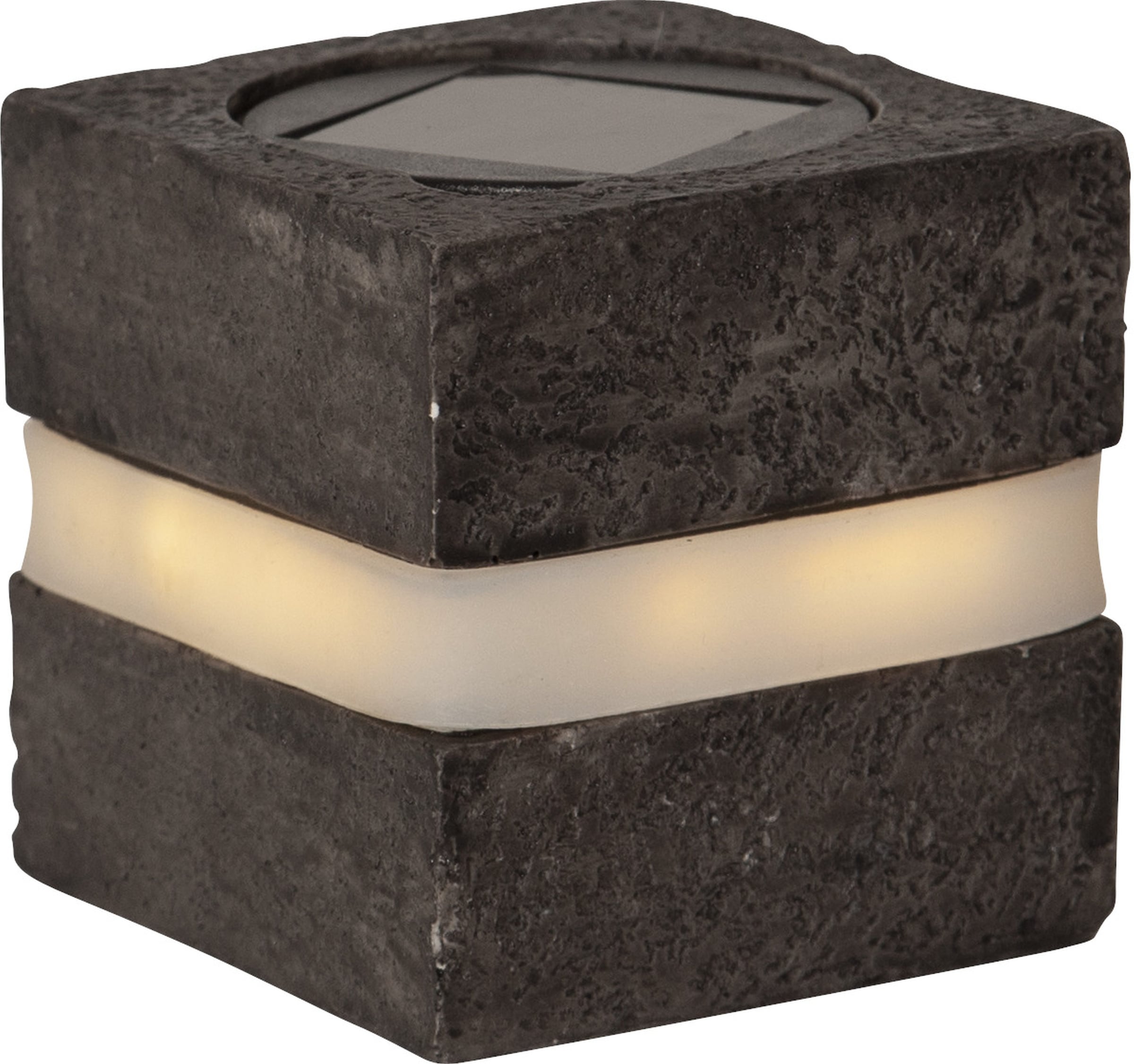 Parforce Traditional Hunting LED Solarleuchte »Solar-Dekoration Stonecube« LED-Board 1 Stk. Warmweiß 2er-Set Solar-Leuchtsteine, Steinoptik, Dämmerungssensor