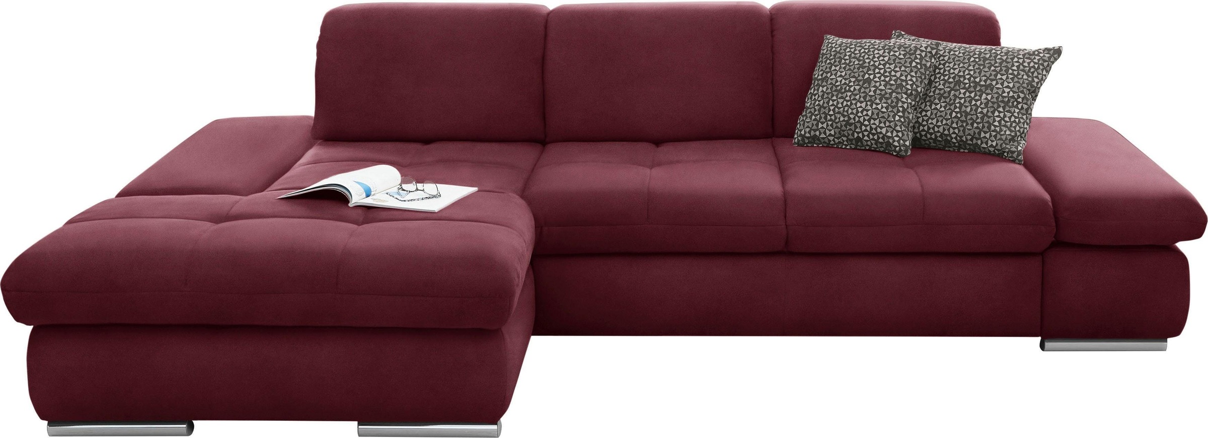set one by Musterring Ecksofa »SO4100 V«, mit verstellbaren Kopfteilen, wah günstig online kaufen