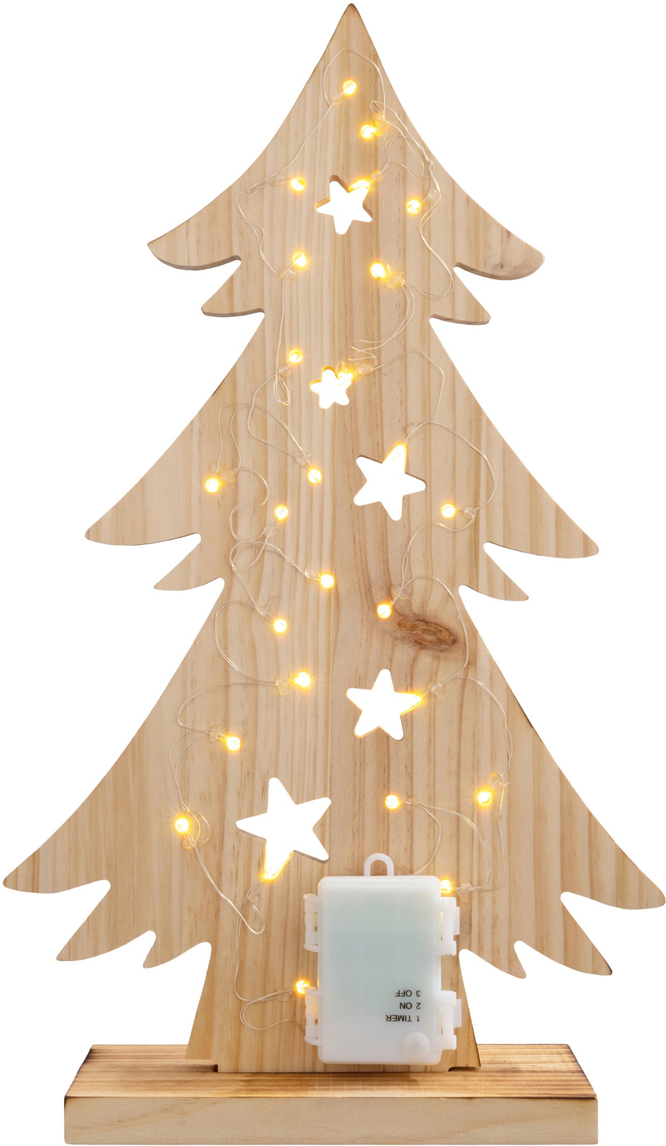 Höhe kaufen cm, Baum 47,5 Holz«, Holz-Stehleuchte, online Batteriebetrieben LED Weihnachtsdeko »Tannenbaum, näve ca. aus
