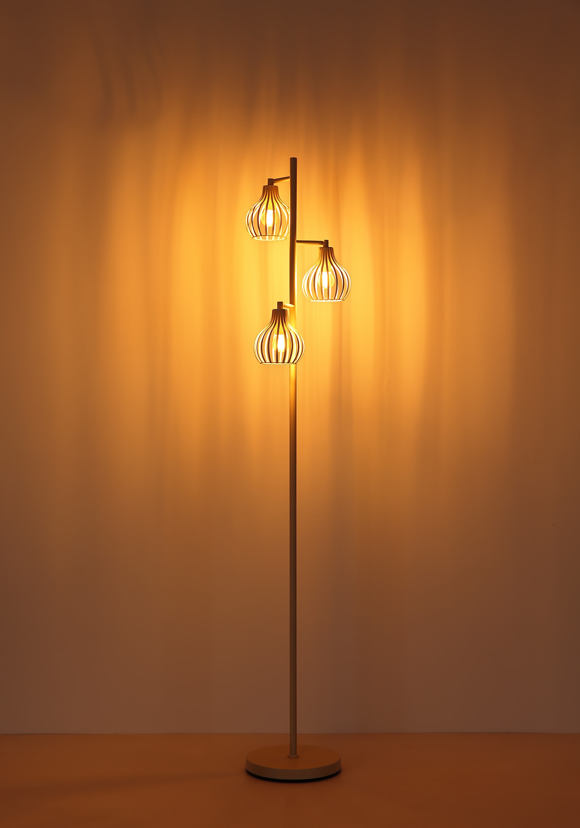 my home Stehlampe »Heta«, 3 flammig, Leuchtmittel E14 | ohne Leuchtmittel