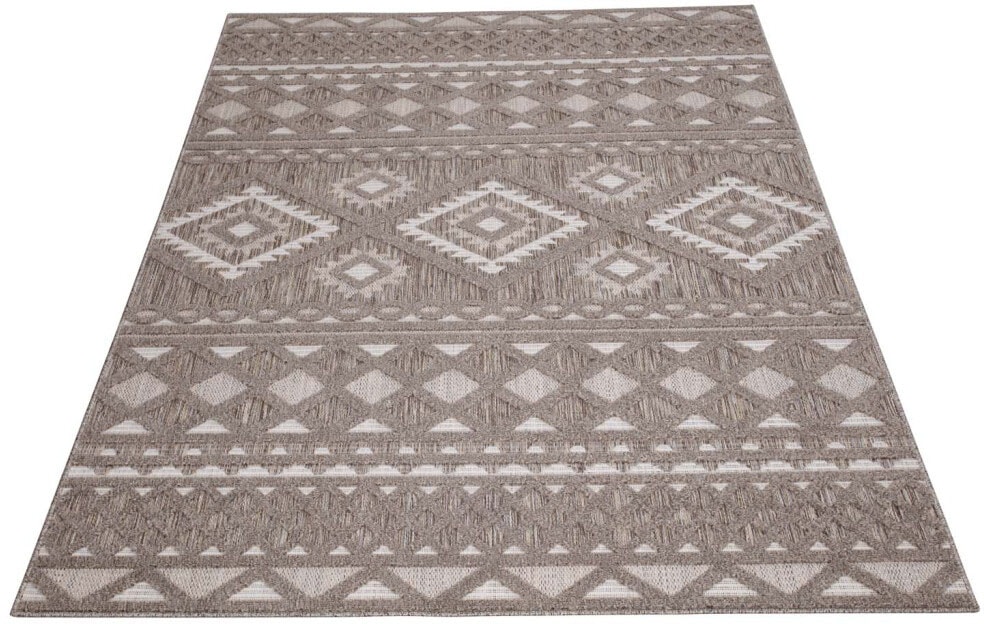 Carpet City Teppich »In-& Outdoorteppich Santorini 435, 3D-Effekt, Boho-Look«, rechteckig, 5 mm Höhe, Wetterfest & UV-beständig für Terrasse, Balkon, Küche, Flur