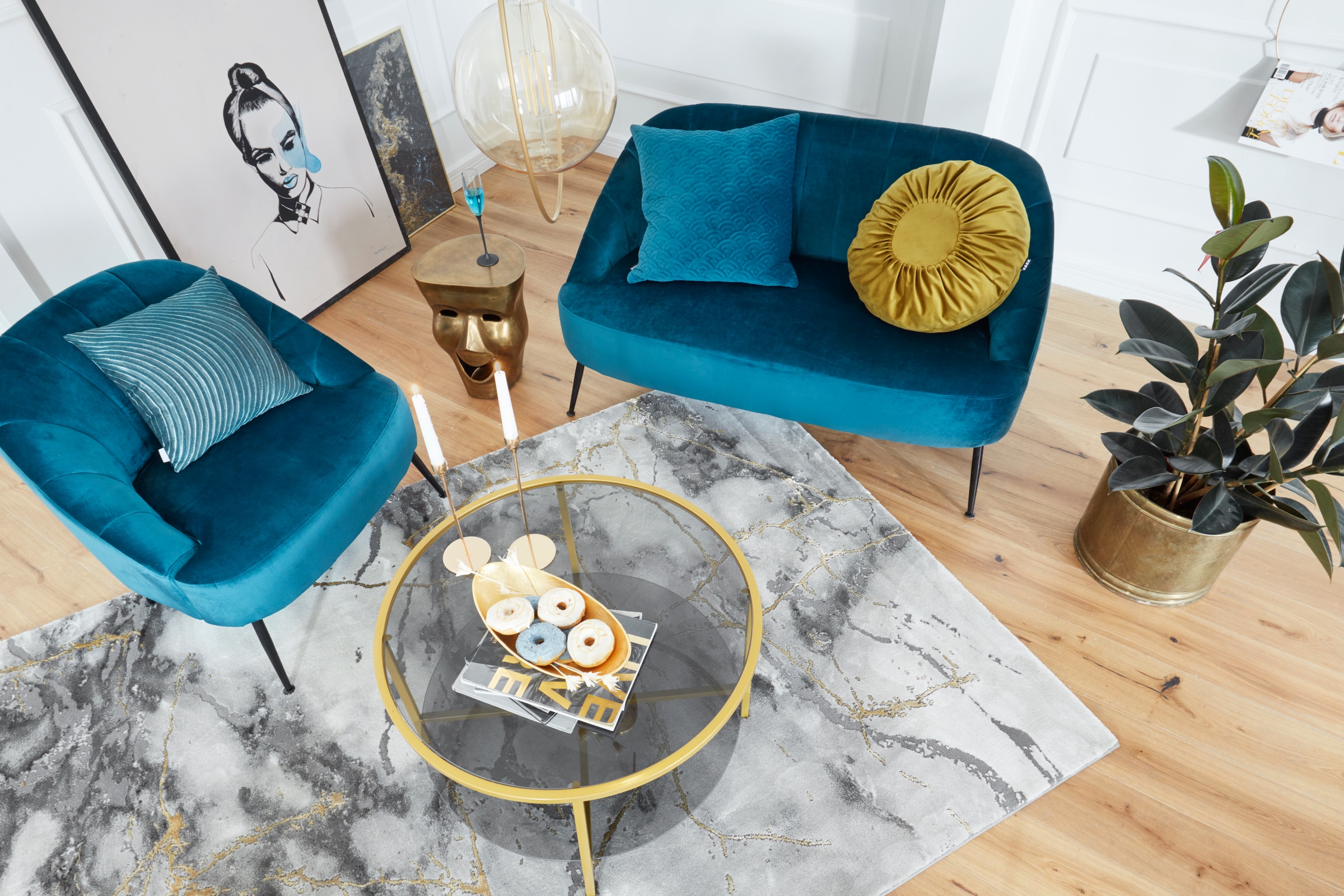 12. Bild von Leonique Teppich »Juliet«, rechteckig, modernes Marmor-Design, Kurzflor, pflegeleicht, weich