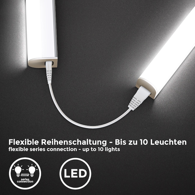 B.K.Licht Unterschrankleuchte, 2er Set, Kunststoff, weiß, inkl. je 1 x LED-Platine,  15 Watt, 1.500 Lumen, 4.000 Kelvin, nicht dimmbar, inkl. Ein-/Aus-Schalter,  inkl. Zuleitung 1,8m auf Raten bestellen