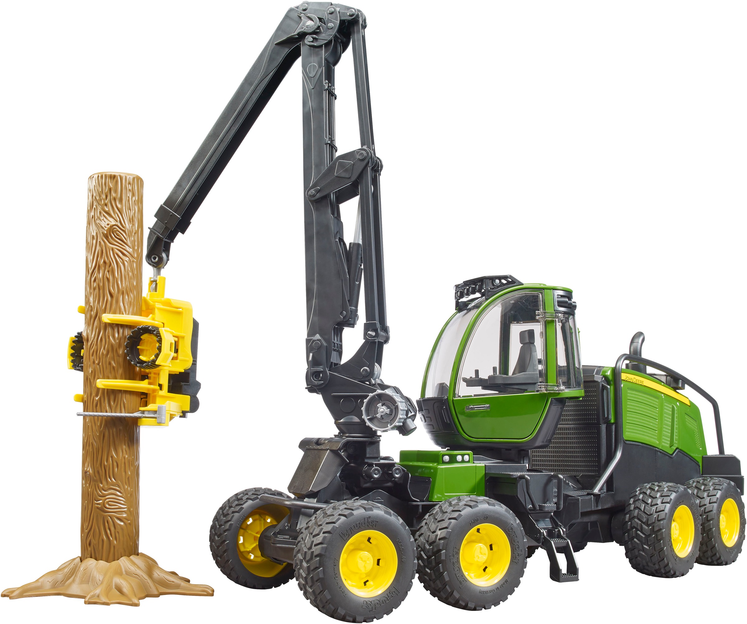Bruder® Spielzeug-Forstmaschine »John Deere 1270G Harvester mit 1 Baumstamm (02135)« Made in Europe