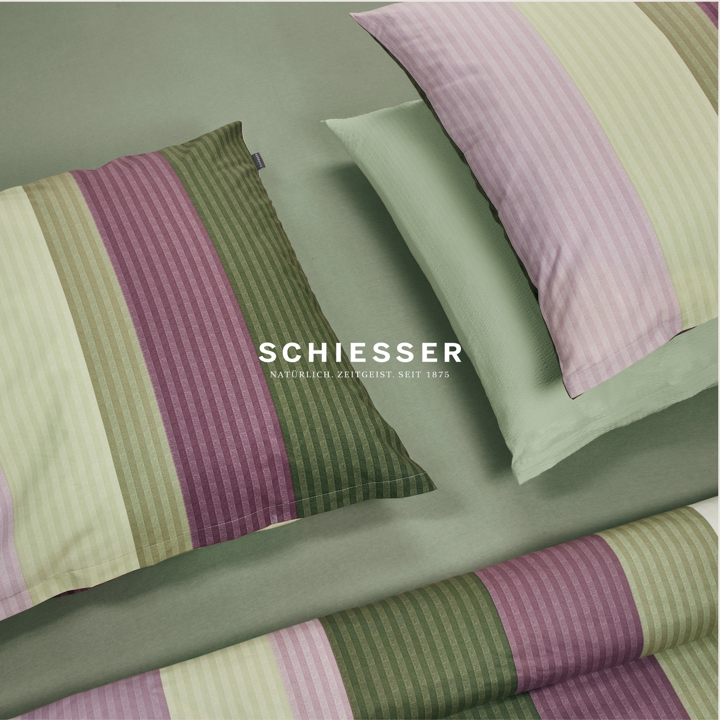 Schiesser Wendebettwäsche »Vendi aus weicher Baumwolle mit lebhaften Streifen«, Made in Green