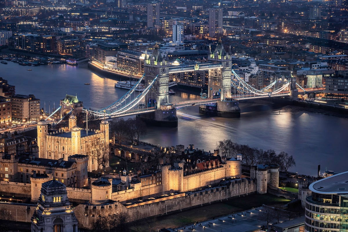 Papermoon Fototapete »London bei Nacht« günstig online kaufen