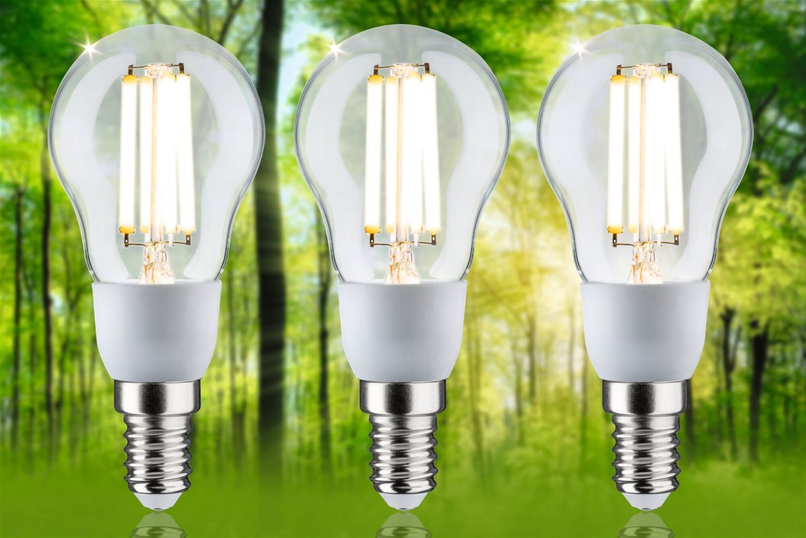 Paulmann LED-Leuchtmittel »Eco-Line 3er Pack Tropfen 525lm 2,5W 3000K klar 230V«, Warmweiß