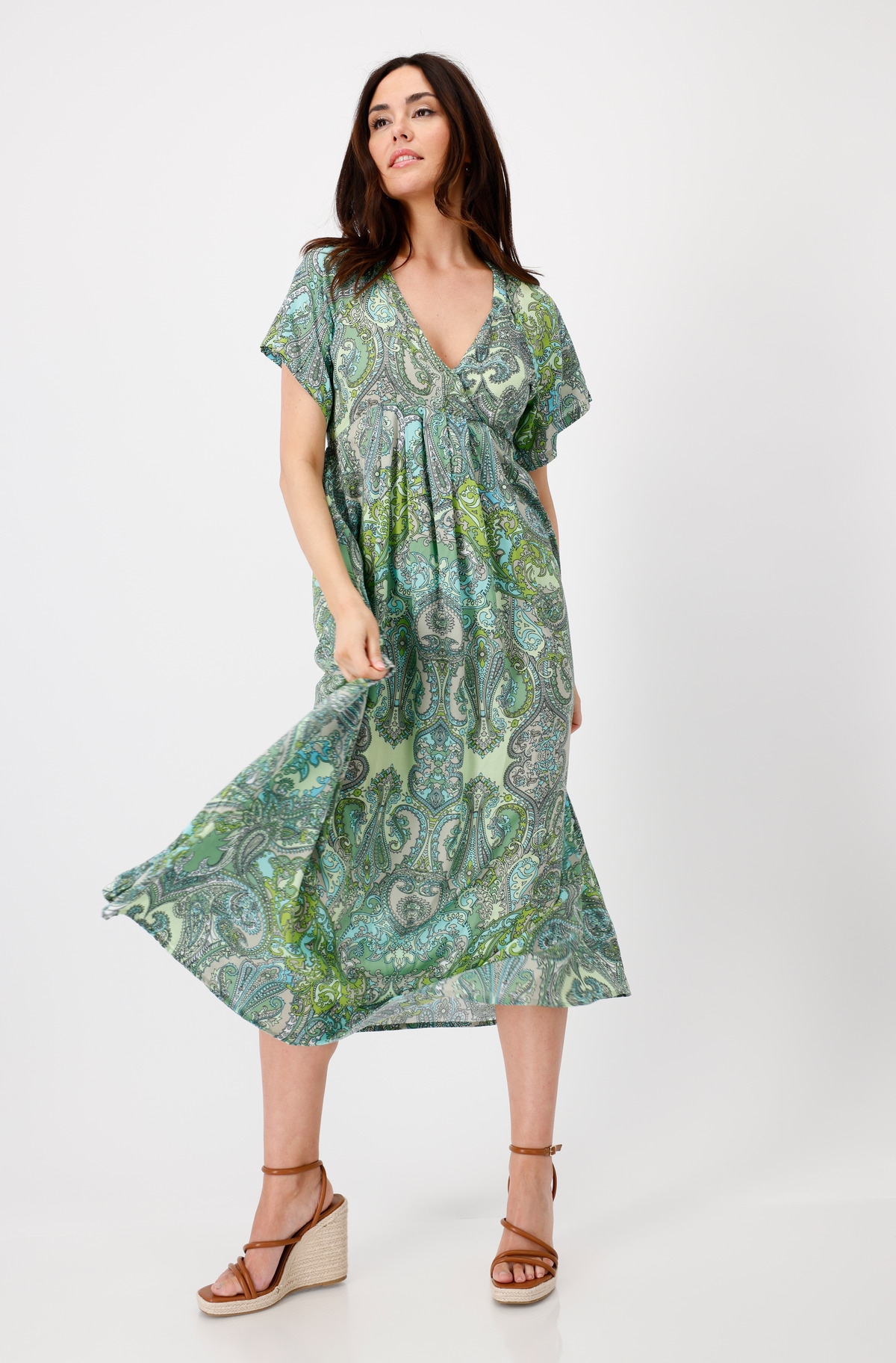 Monari Maxikleid, mit Paisleymuster