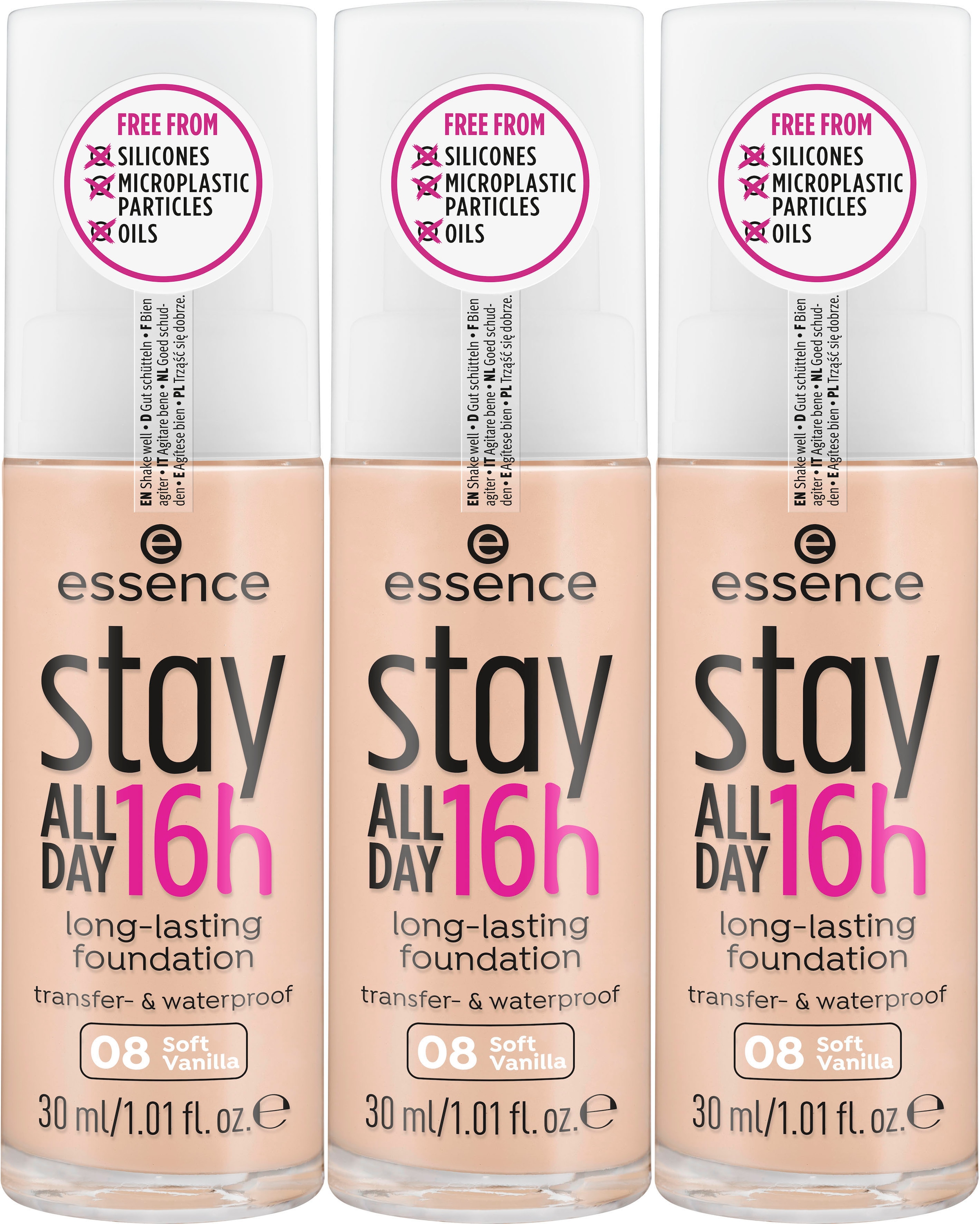 Essence Foundation »stay ALL DAY 16h long-lasting«, (Set, 3 tlg.) jetzt  bestellen