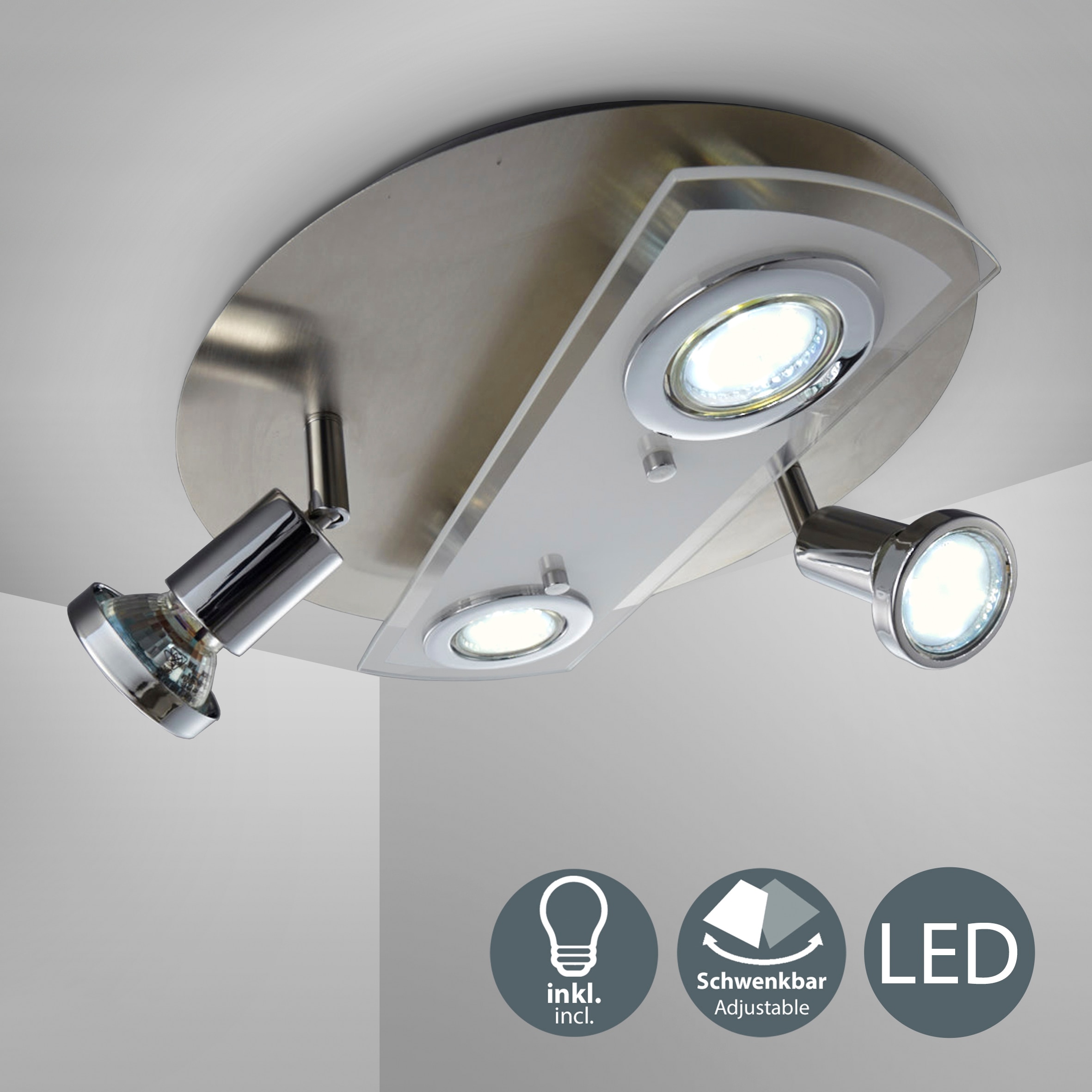 LED Strahler schwenkbar, 3 nicht 250lm, Watt, dreh- LED GU10, x dimmbar Deckenspot Rechnung 4 inkl. und auf 3.000K, bestellen B.K.Licht