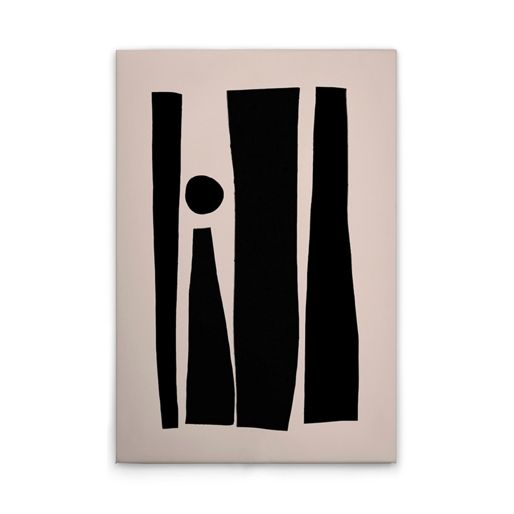 A.S. Création Leinwandbild »Abstract 1 - Wandbild Creme Schwarz Keilrahmen günstig online kaufen