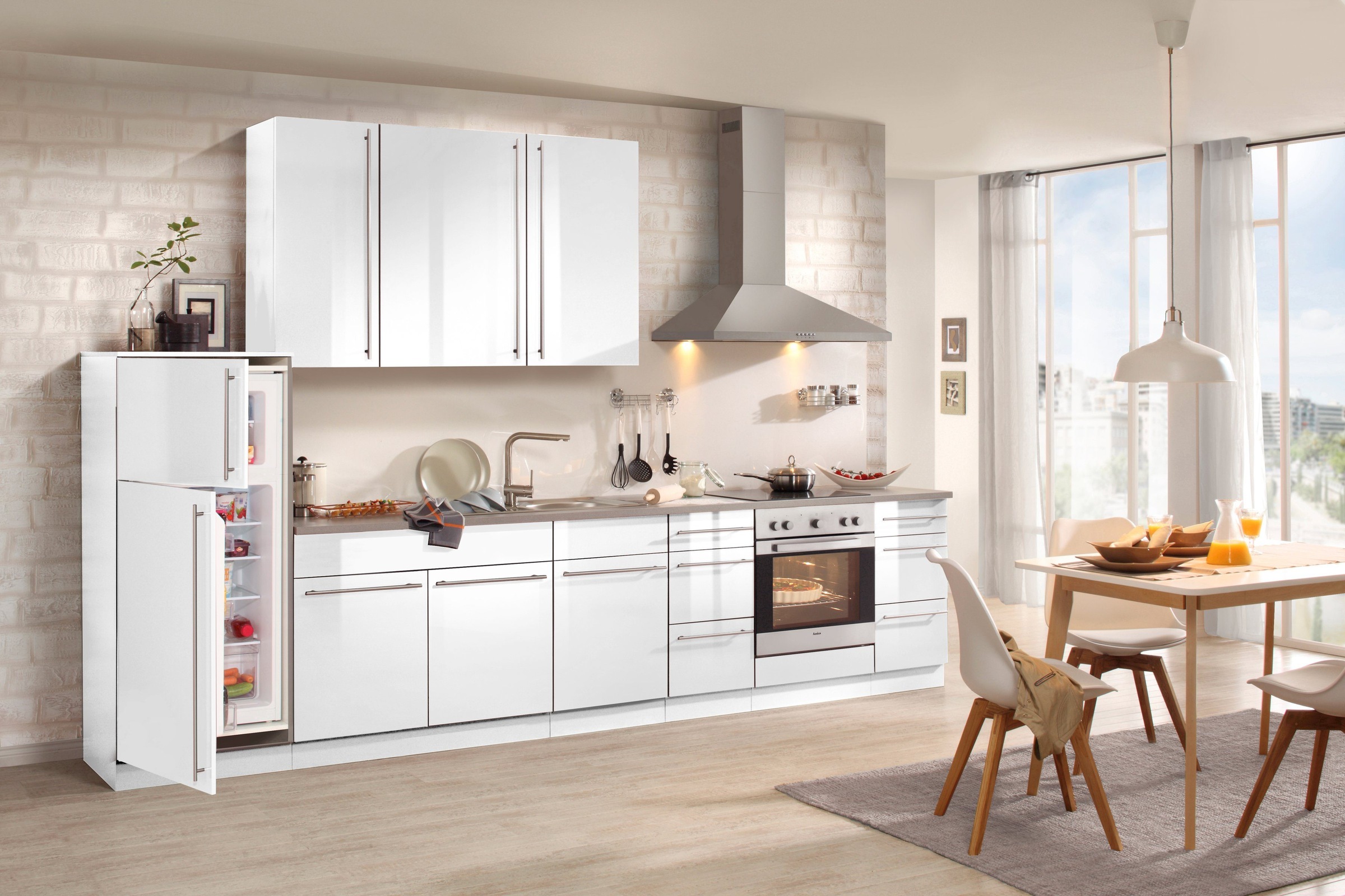 wiho Küchen Spülenschrank »Chicago«, 100 cm breit, inkl. Einbauspüle aus Ed günstig online kaufen