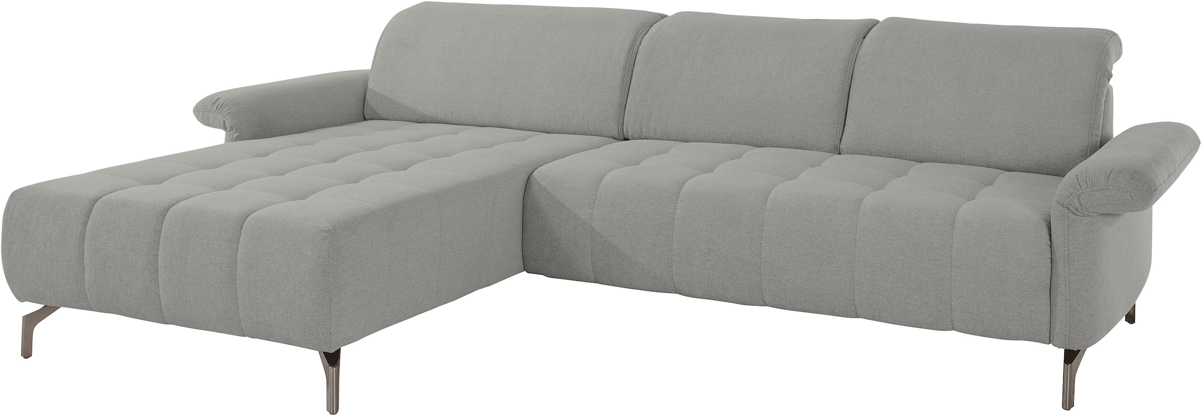 INOSIGN Ecksofa »Fresh L-Form«, Federkern, wahlweise Kopfteilverstellung und motorischer Vorziehsitz