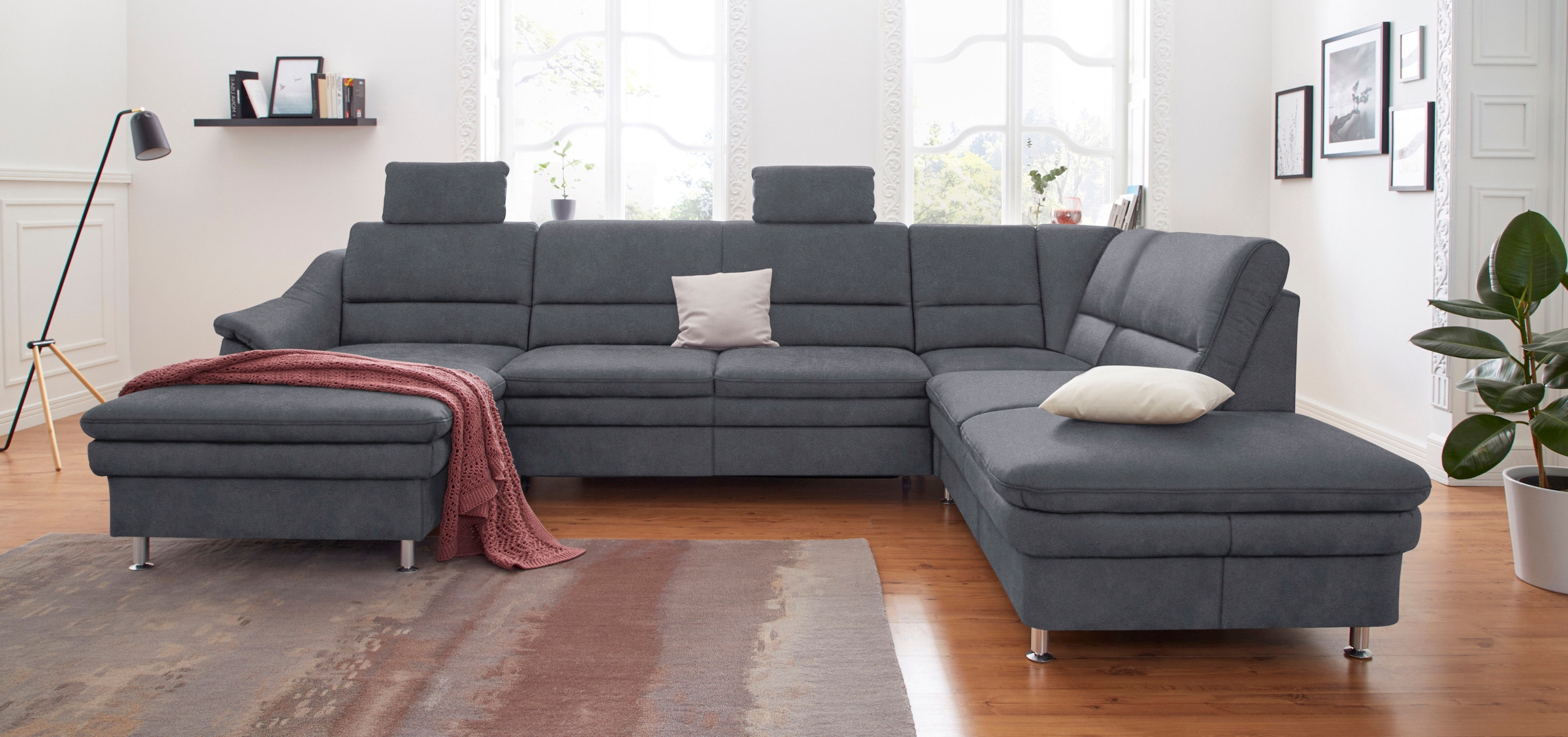 sit&more Wohnlandschaft »Cardoso U-Form« mit Federkern und Kopfstützen, mit günstig online kaufen