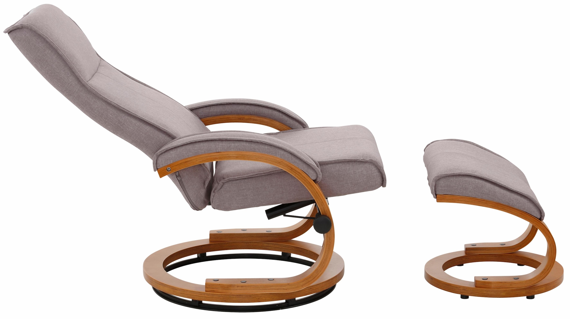 Home affaire Relaxsessel »Paris, TV-Sessel mit Hocker und manueller Liegefunktion«, (Set, 2 St., bestehend aus Sessel und Hocker), Set (Sessel und Hocker), Dreh- und Kippfunktion