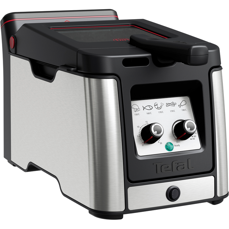 TEFAL Fritteuse »Clear Duo« 2000 W Fassungsvermögen 3, 5 l aktives Filtersystem, Thermostat, Timer, FR600D Edelstahl/Schwarz