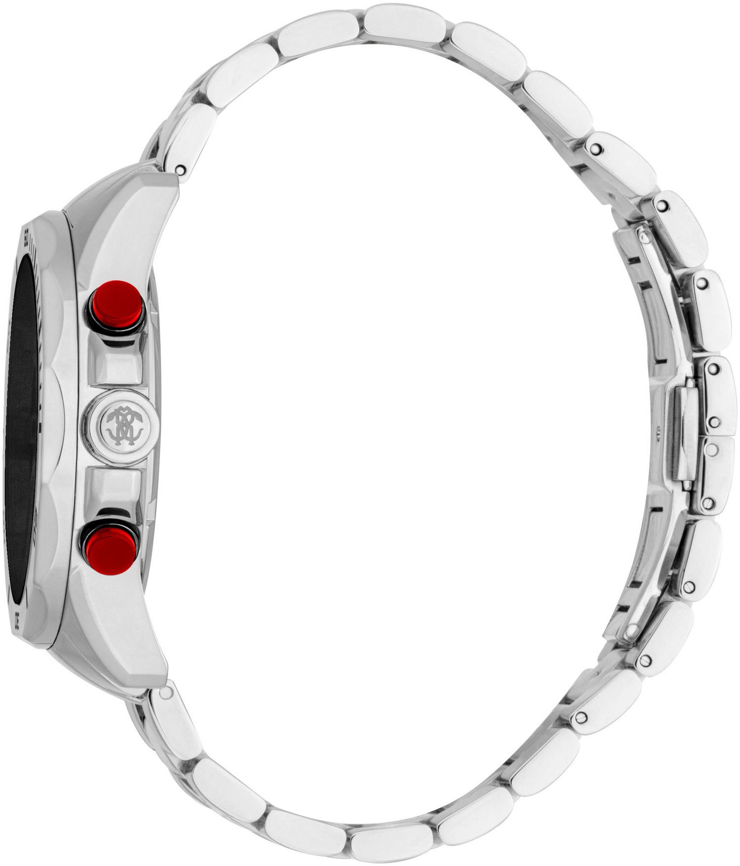 roberto cavalli Chronograph »Uomo Sport III« Quarzuhr, Armbanduhr, Herrenuhr, Edelstahlarmband, analog, Tag