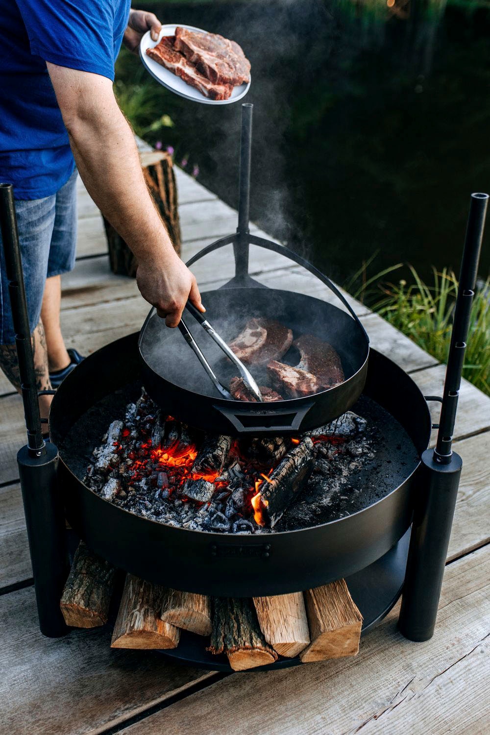 CookKing Grillpfanne »CookKing Stahl Pfanne Für Feuerschale Bandito & Montana X 50 cm«, Stahl, für Feuerschale Bandito & Montana X, 50 cm